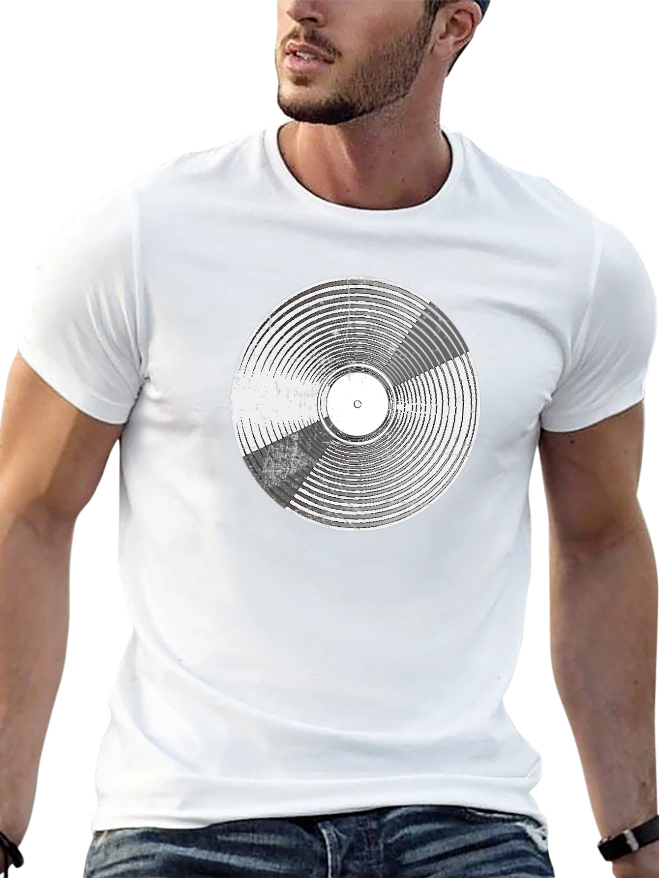 Retro Vinyl Record Graphic T-Shirt