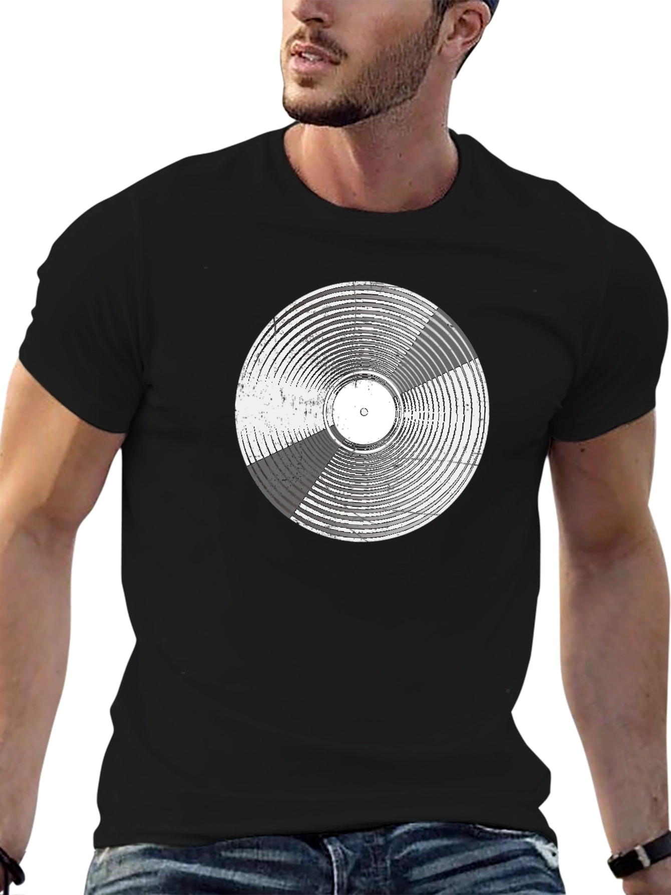 Retro Vinyl Record Graphic T-Shirt