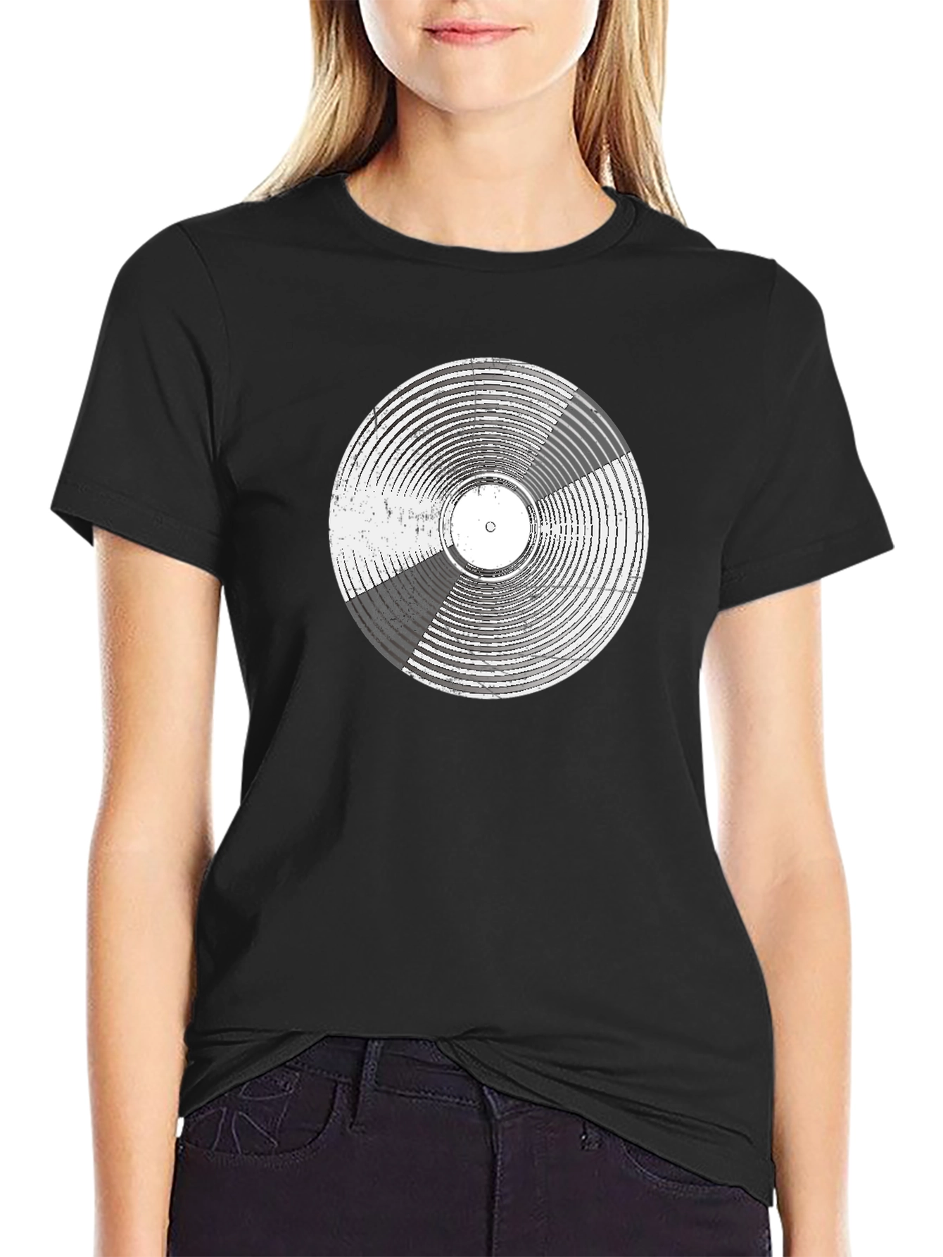 Retro Vinyl Record Graphic T-Shirt