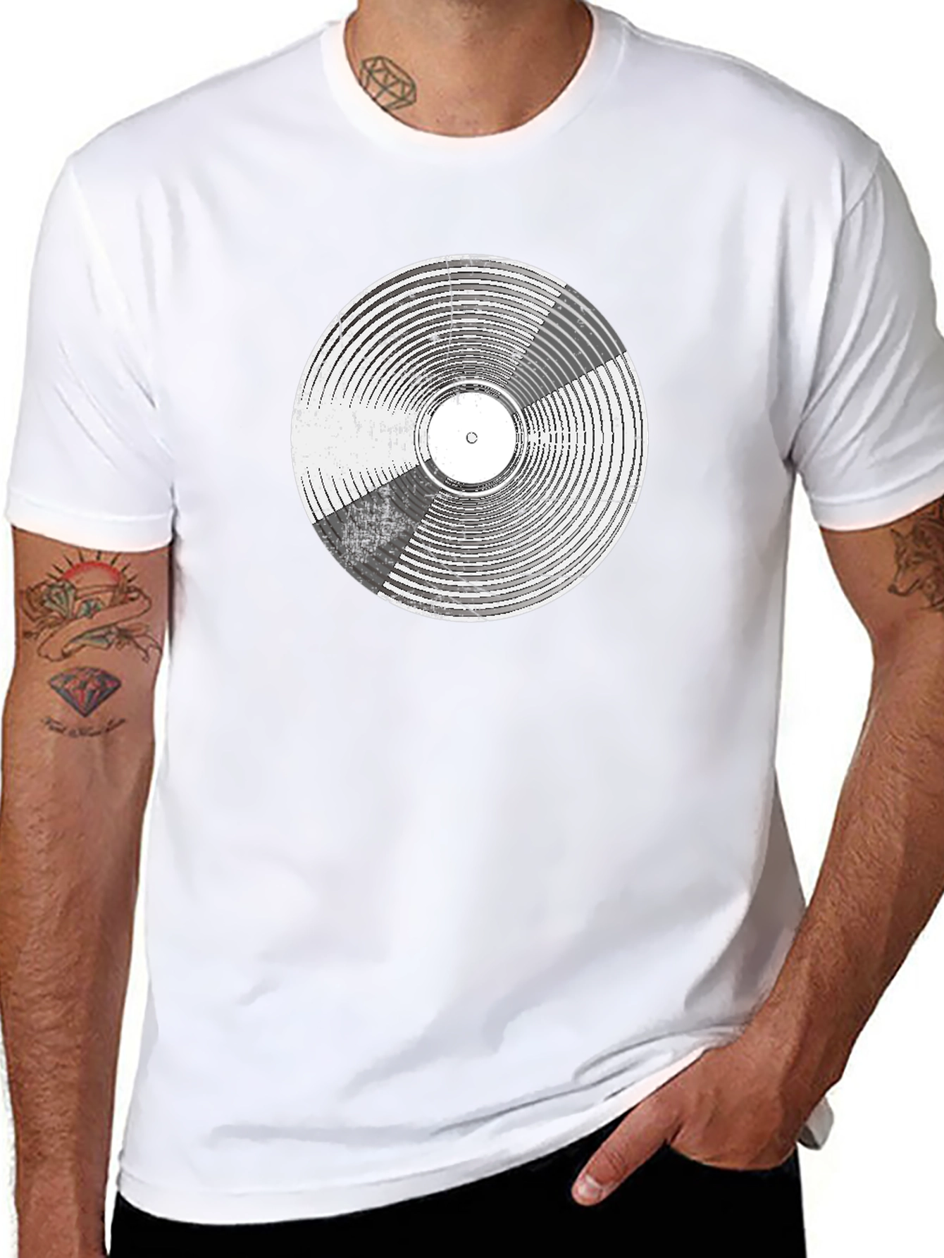 Retro Vinyl Record Graphic T-Shirt