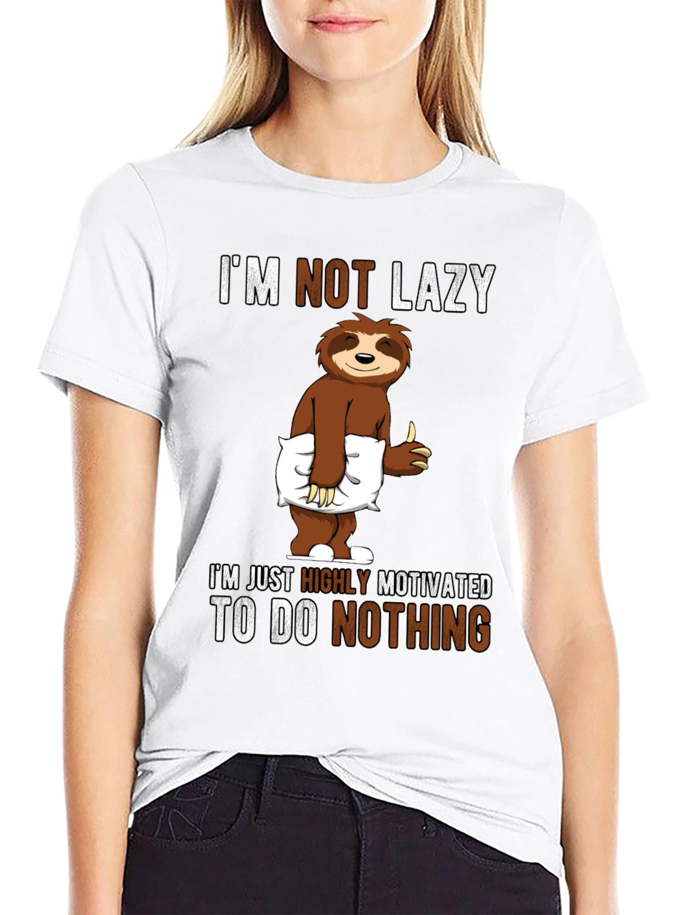 Funny Sloth T-Shirt: Im Not Lazy Highly Motivated!