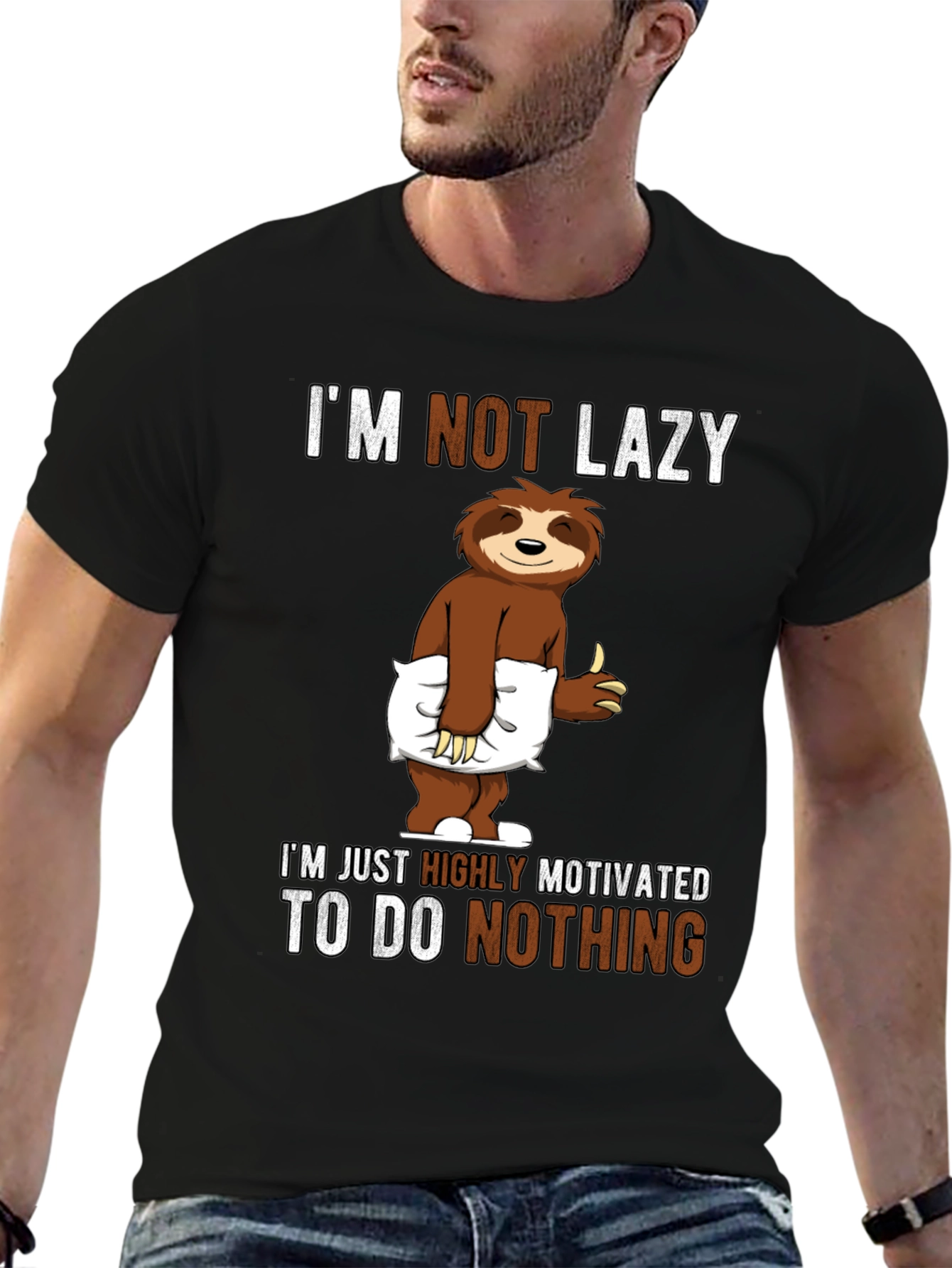 Funny Sloth T-Shirt: Im Not Lazy Highly Motivated!