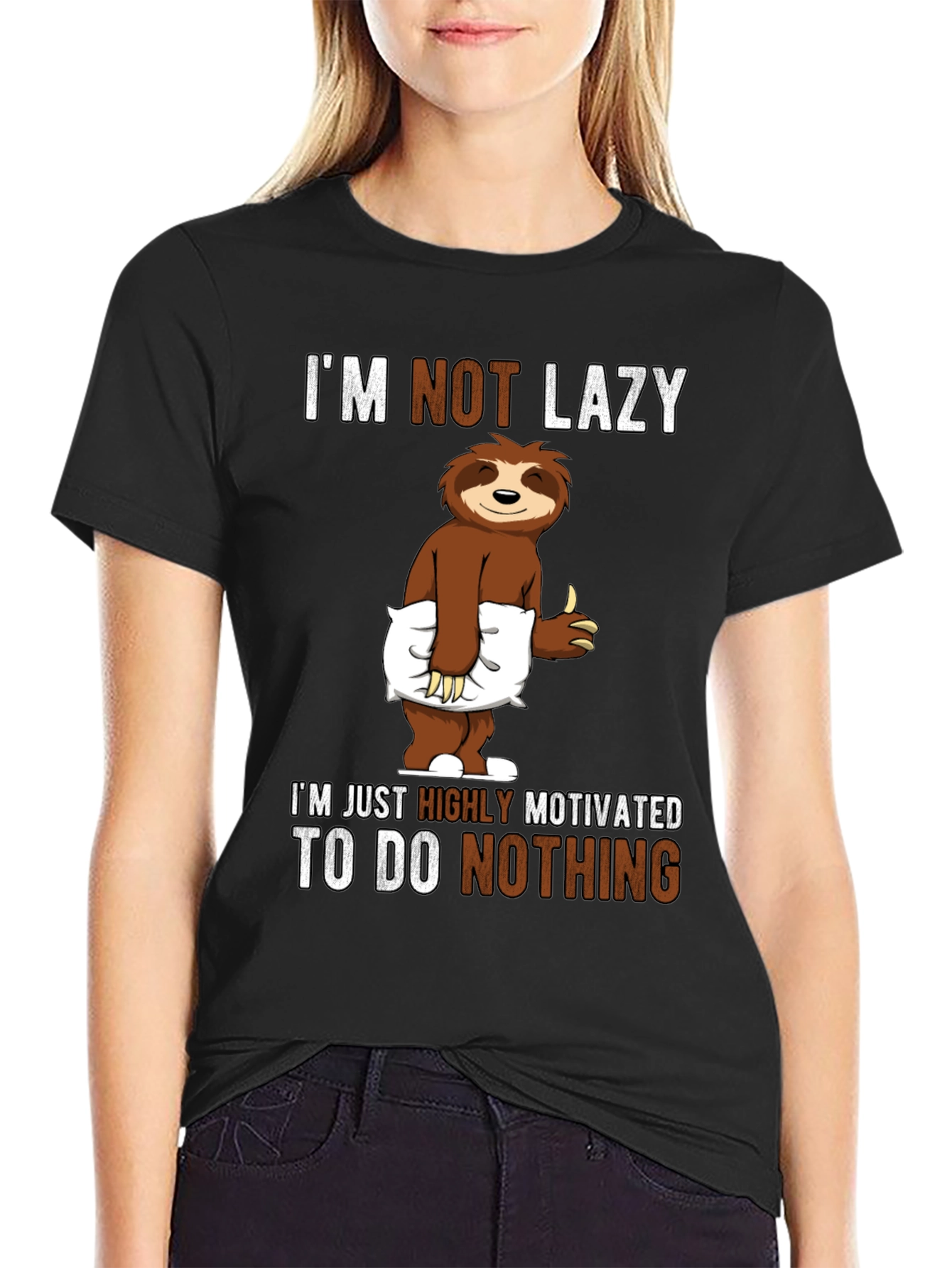 Funny Sloth T-Shirt: Im Not Lazy Highly Motivated!