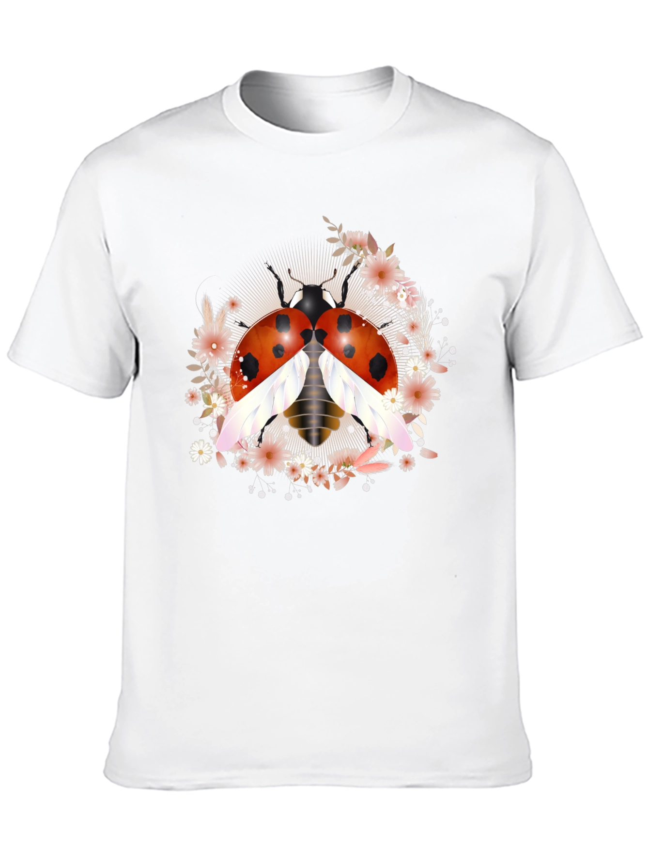 Ladybug Floral Graphic Tee - Unisex
