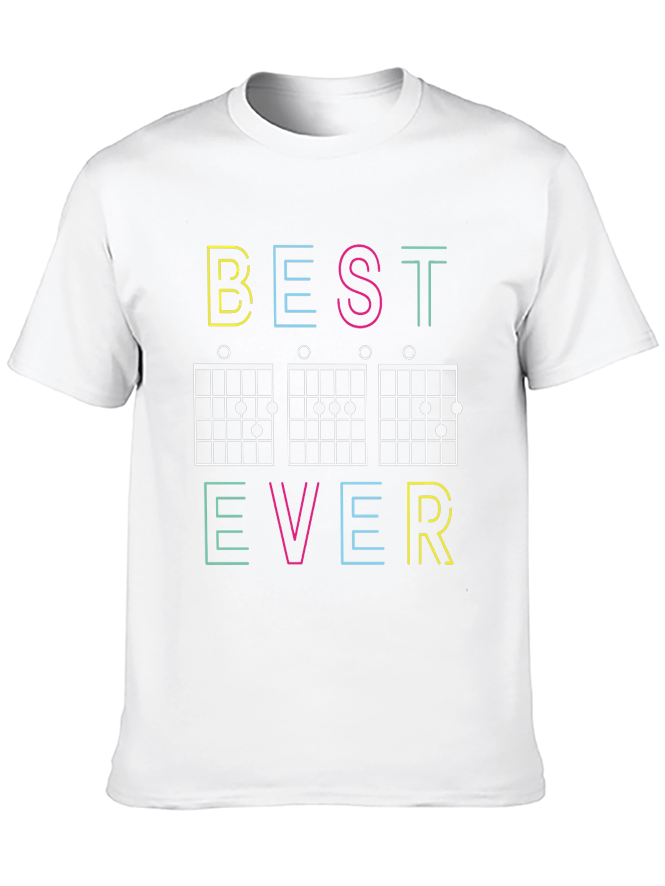 Best Ever Guitar Chords Black Graphic Tee