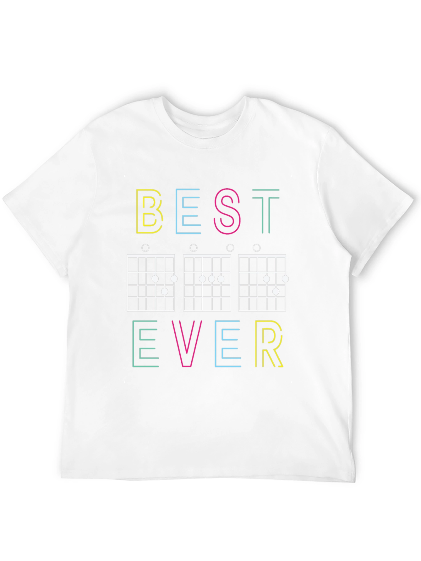 Best Ever Guitar Chords Black Graphic Tee