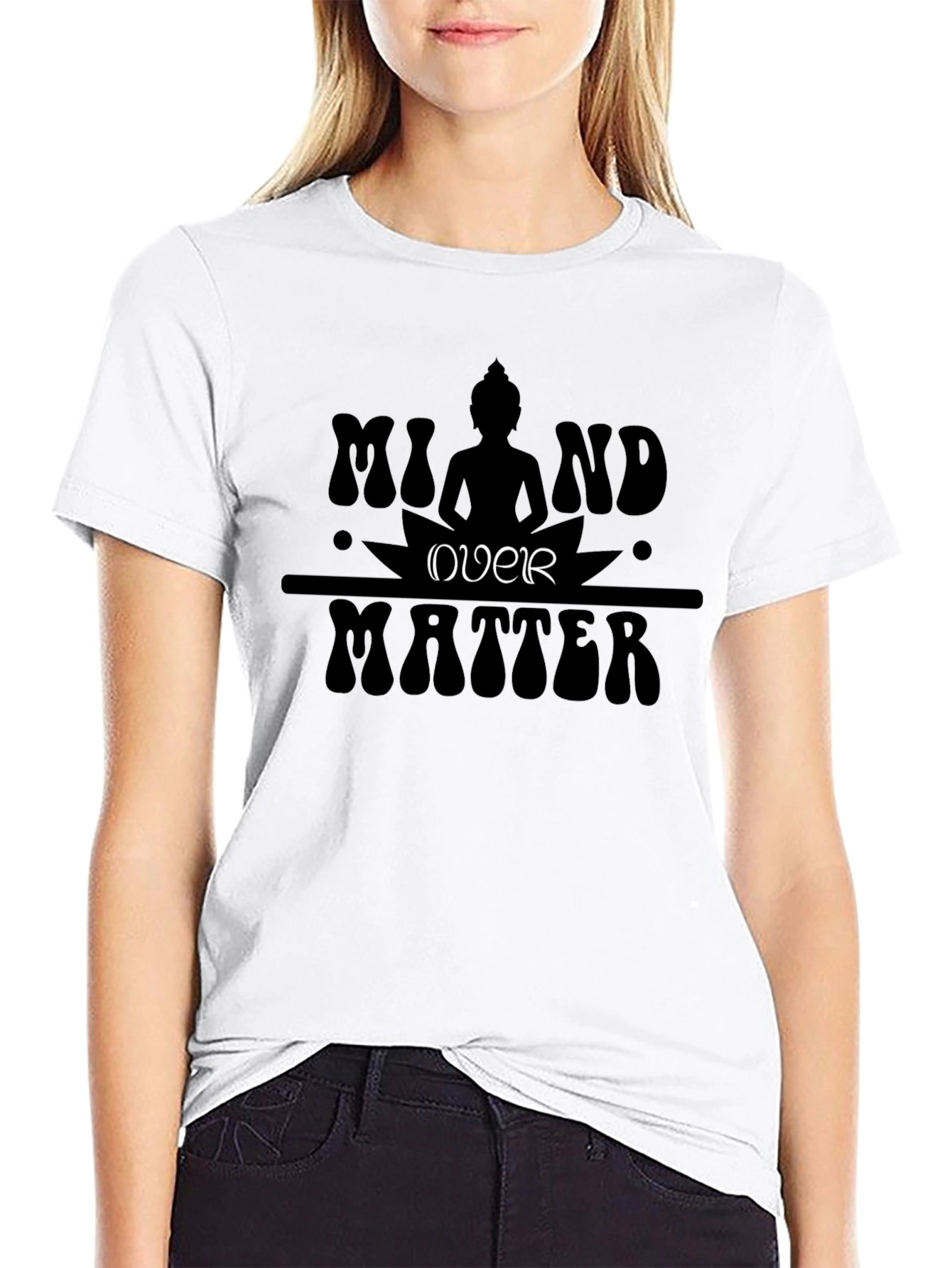 Mind Over Matter Graphic Tee - Black Cotton T-Shirt
