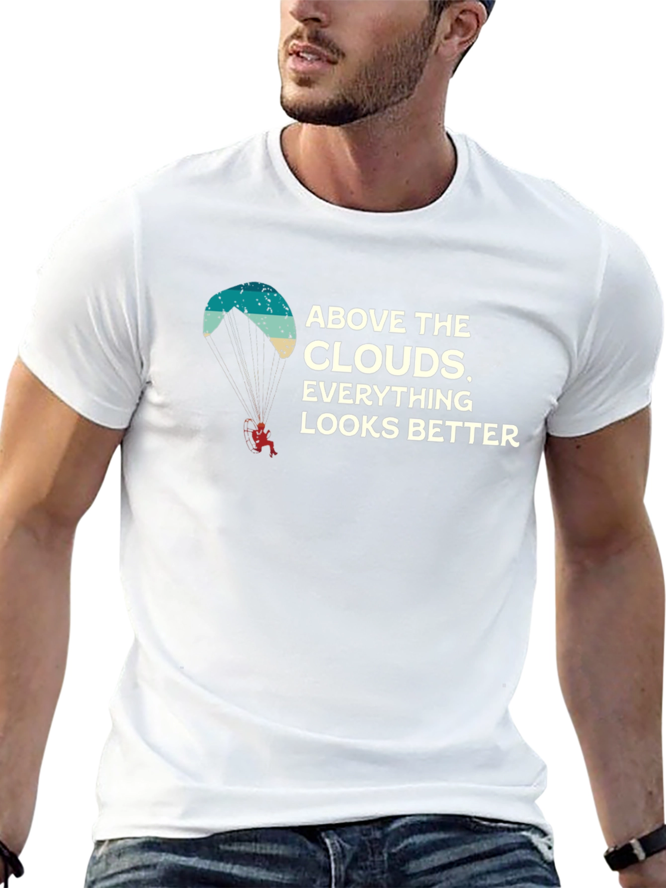 Above The Clouds T-Shirt - Adventure Paragliding Tee