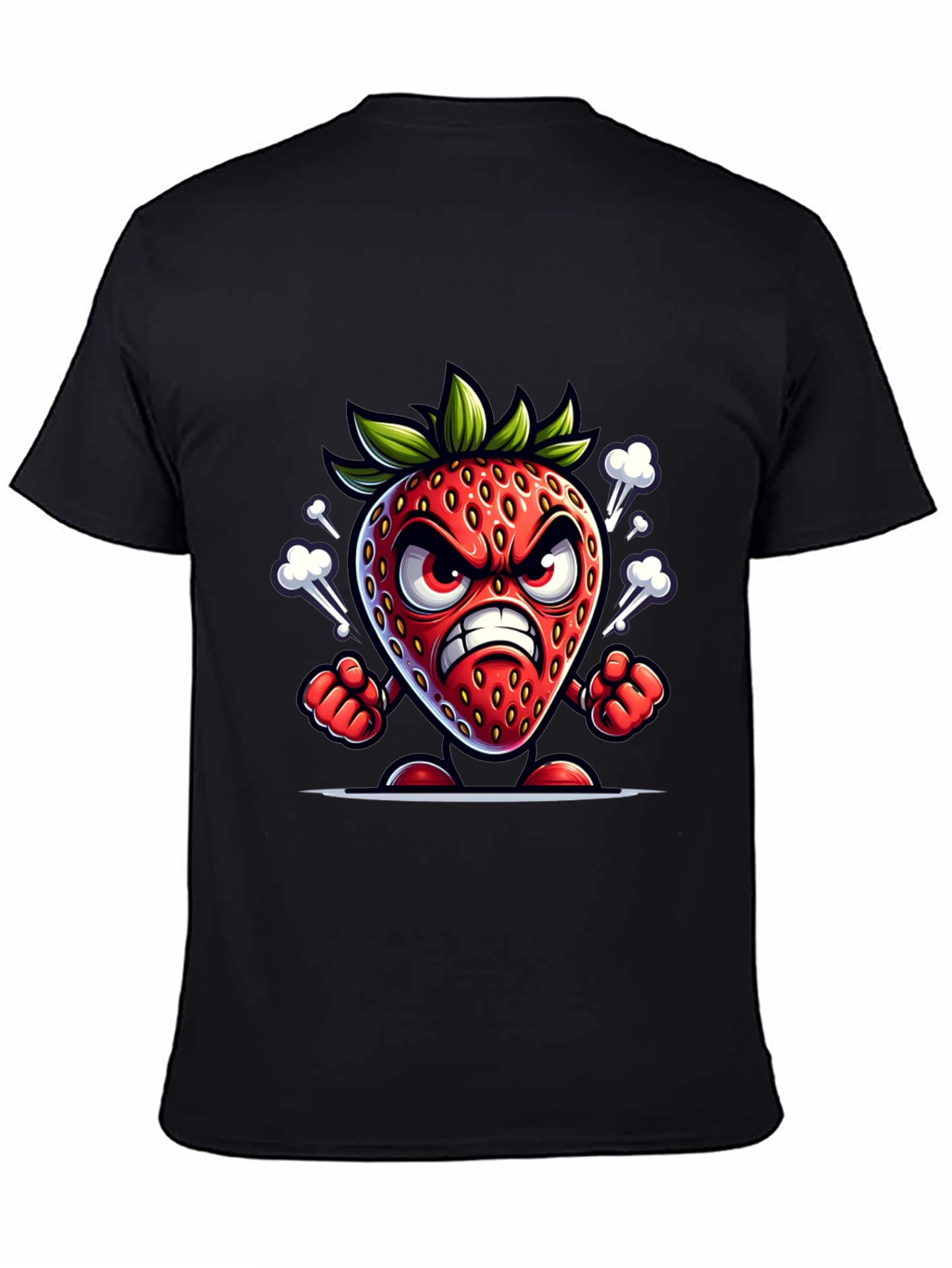 Angry Strawberry Cartoon T-Shirt