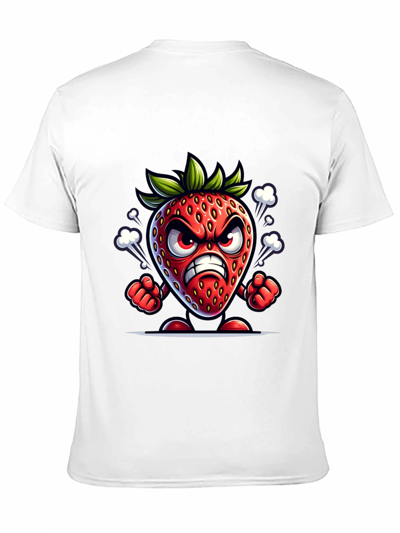 Angry Strawberry Cartoon T-Shirt