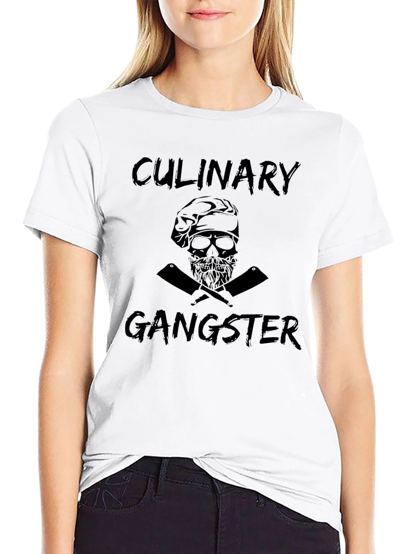 Culinary Gangster T-Shirt - Chef Skull Graphic Tee