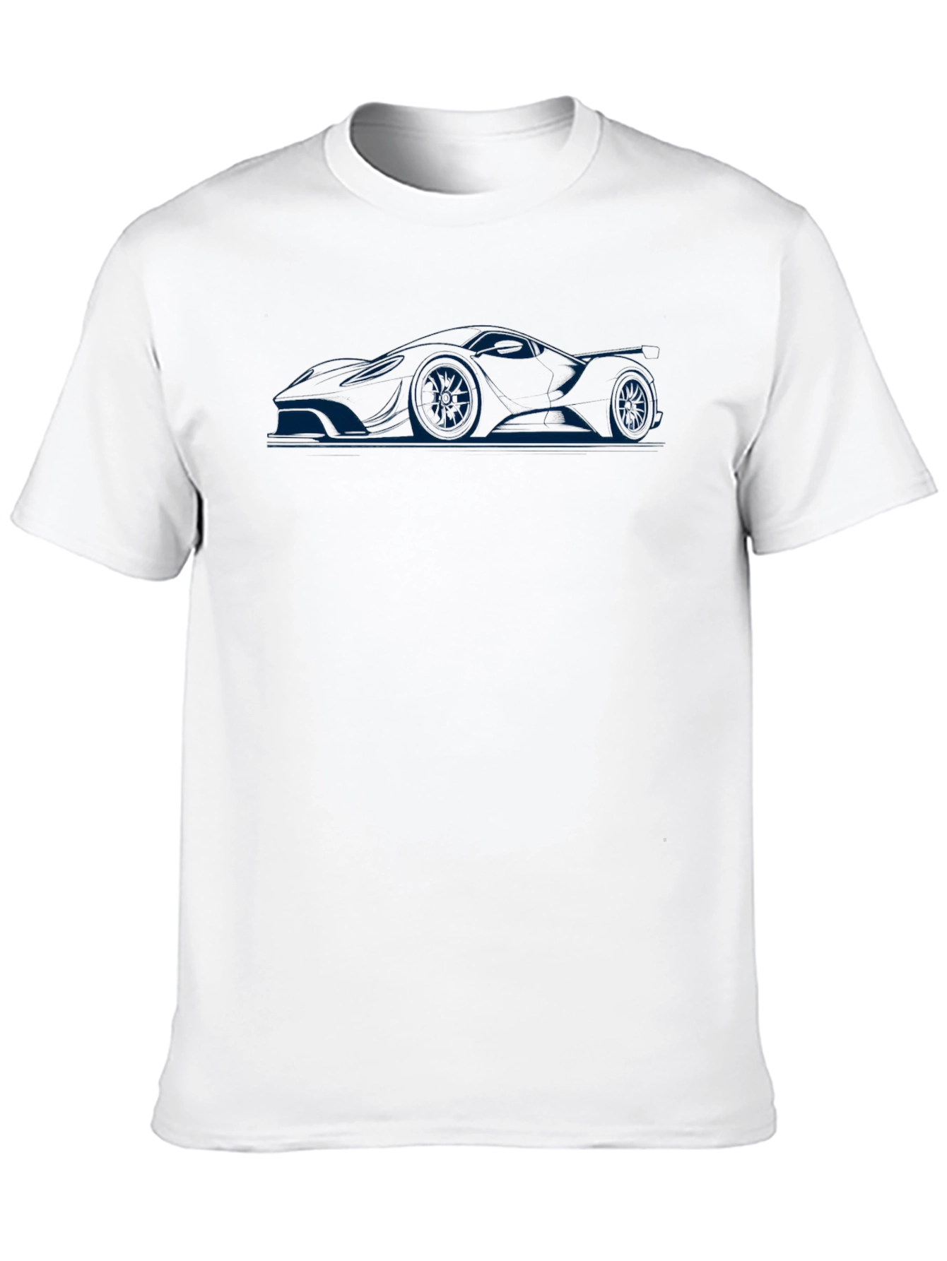 Sleek Car Outline Graphic T-Shirt - Modern Design