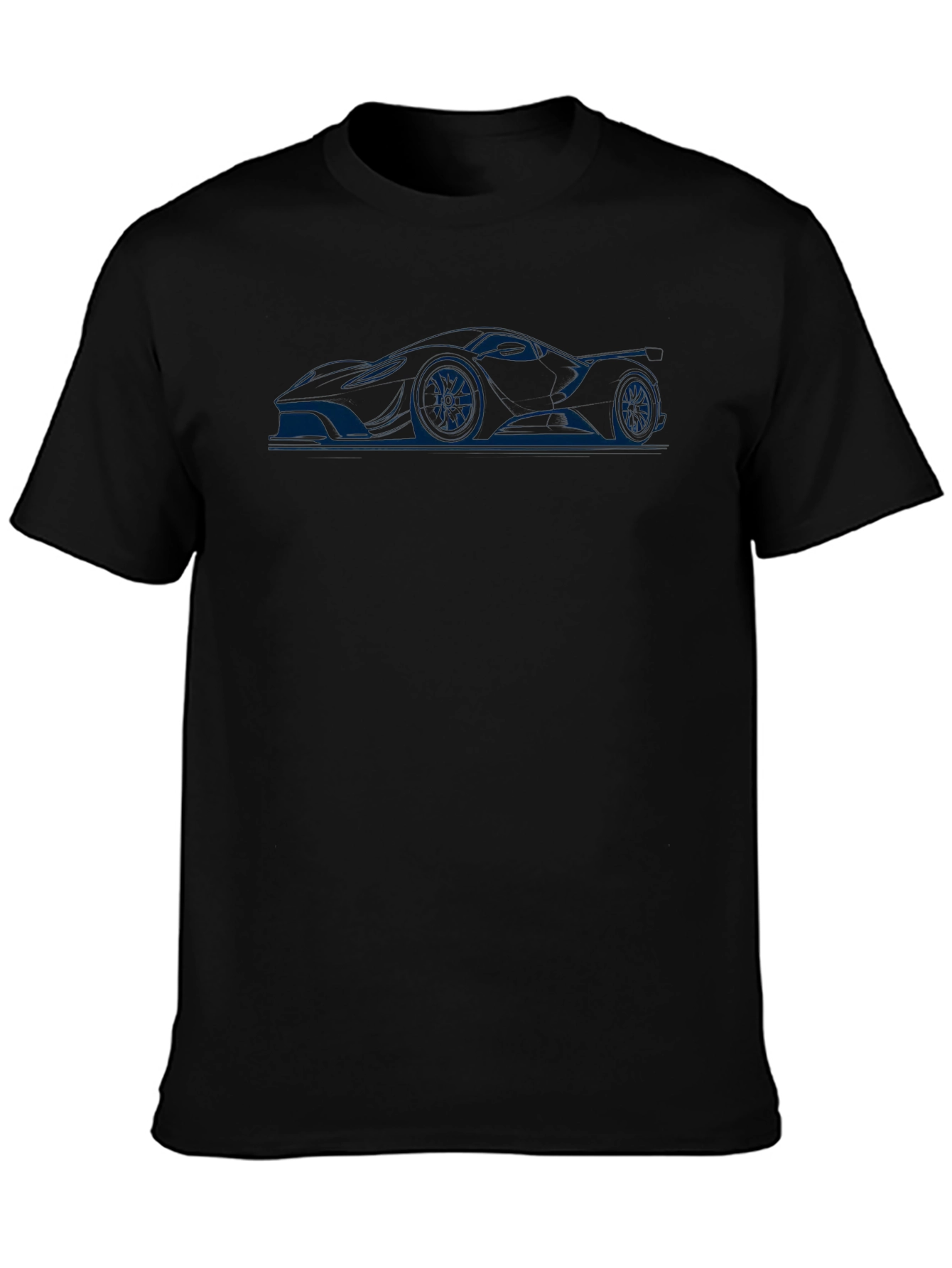 Sleek Car Outline Graphic T-Shirt - Modern Design