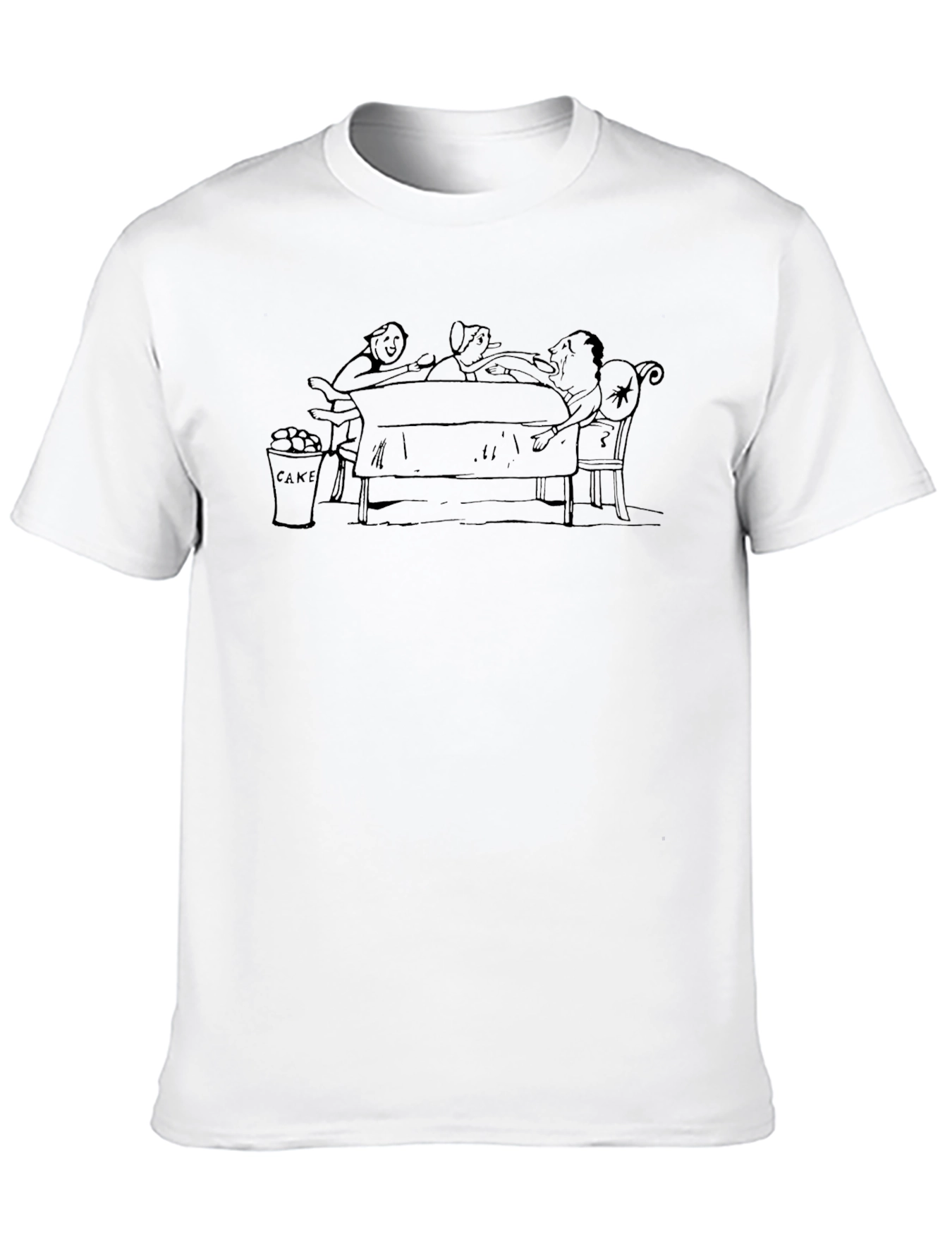 Cartoon Feast Black T-Shirt