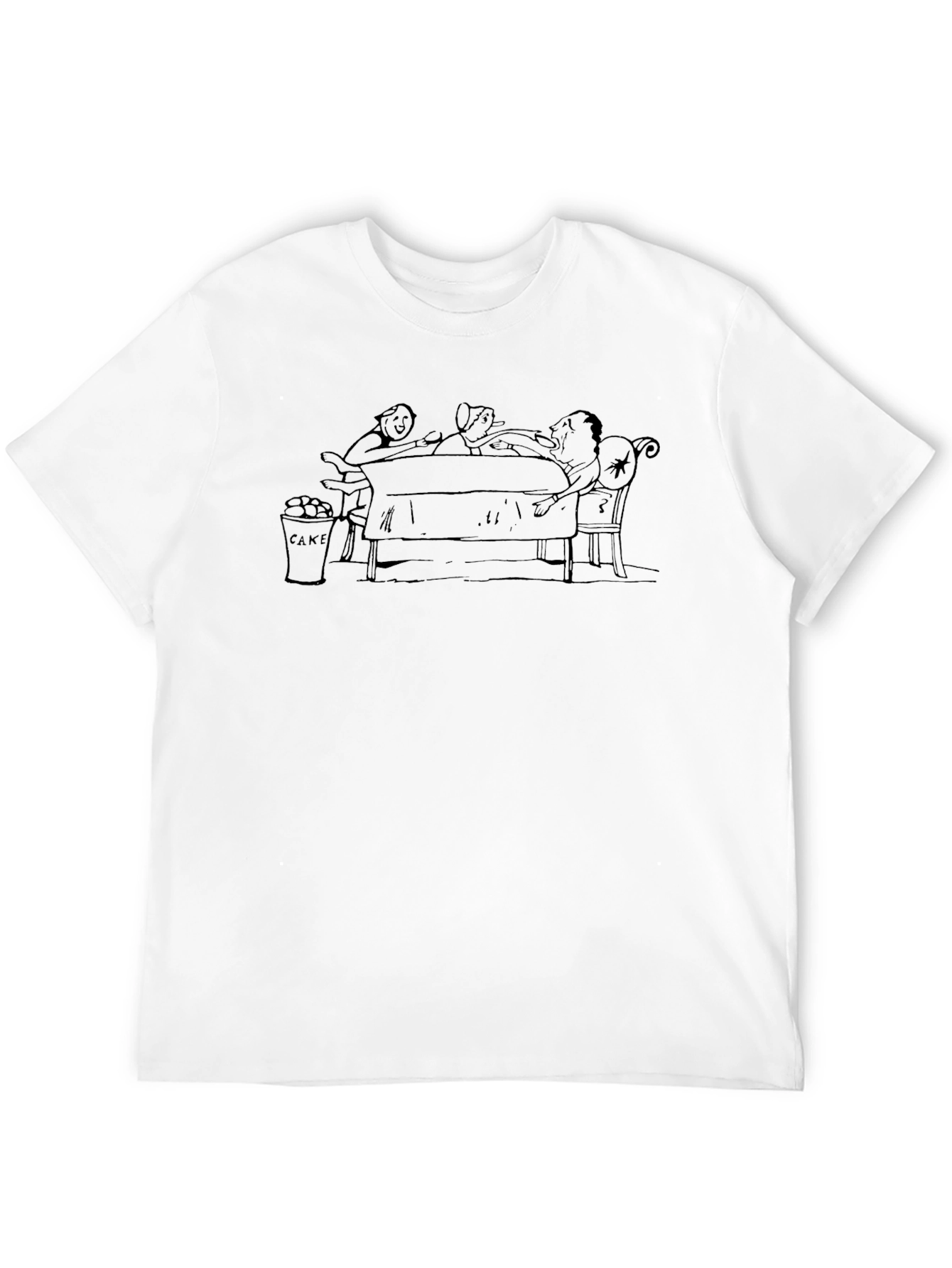 Cartoon Feast Black T-Shirt