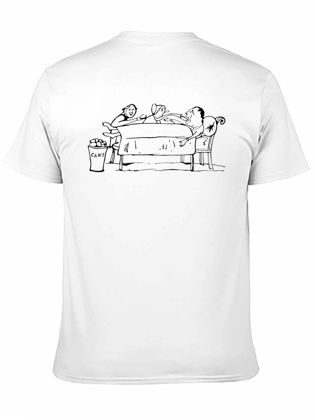 Cartoon Feast Black T-Shirt