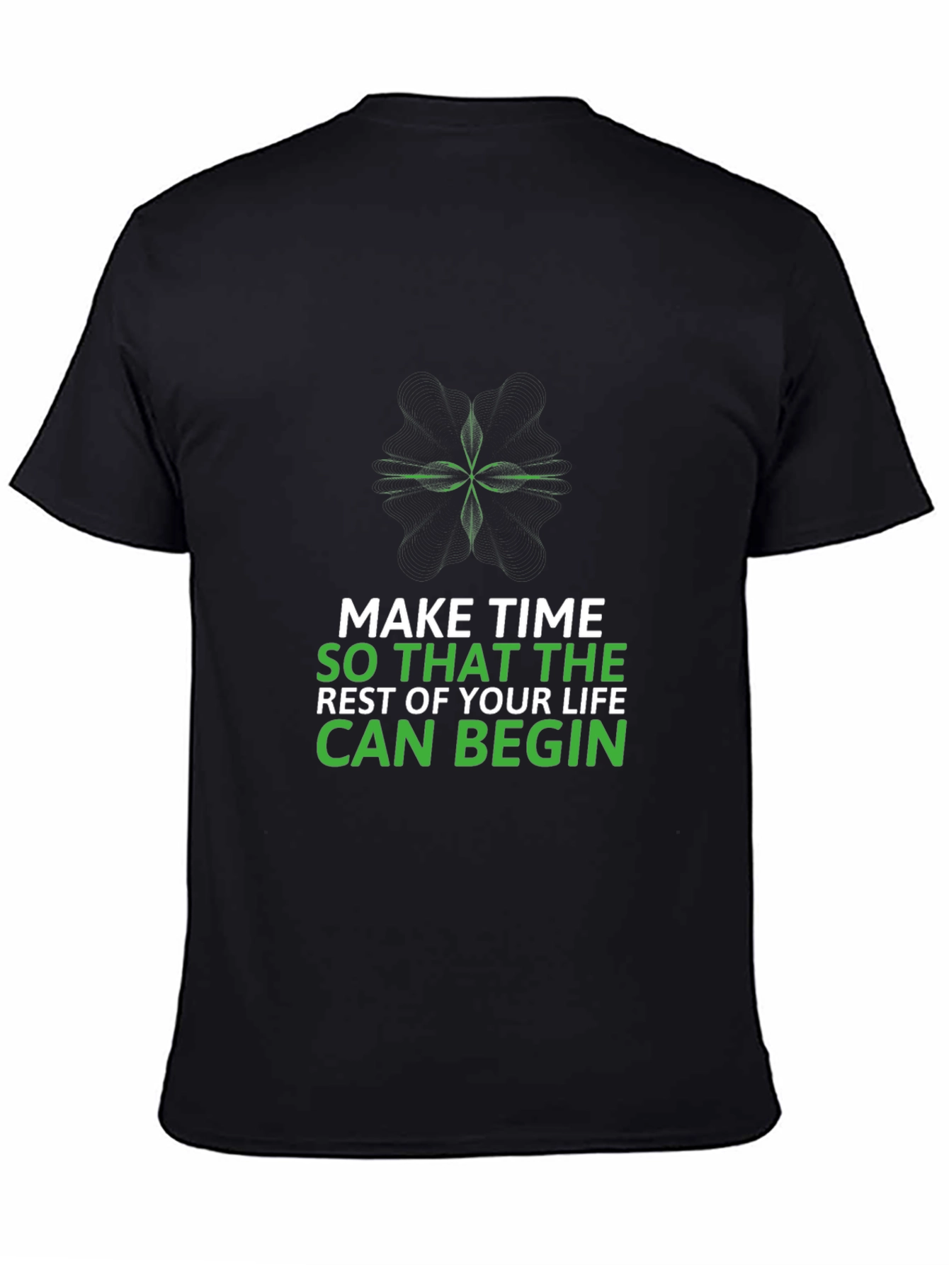 Make Time Graphic T-Shirt - Motivational Design