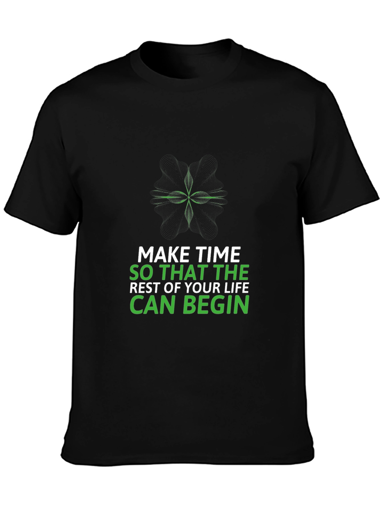 Make Time Graphic T-Shirt - Motivational Design