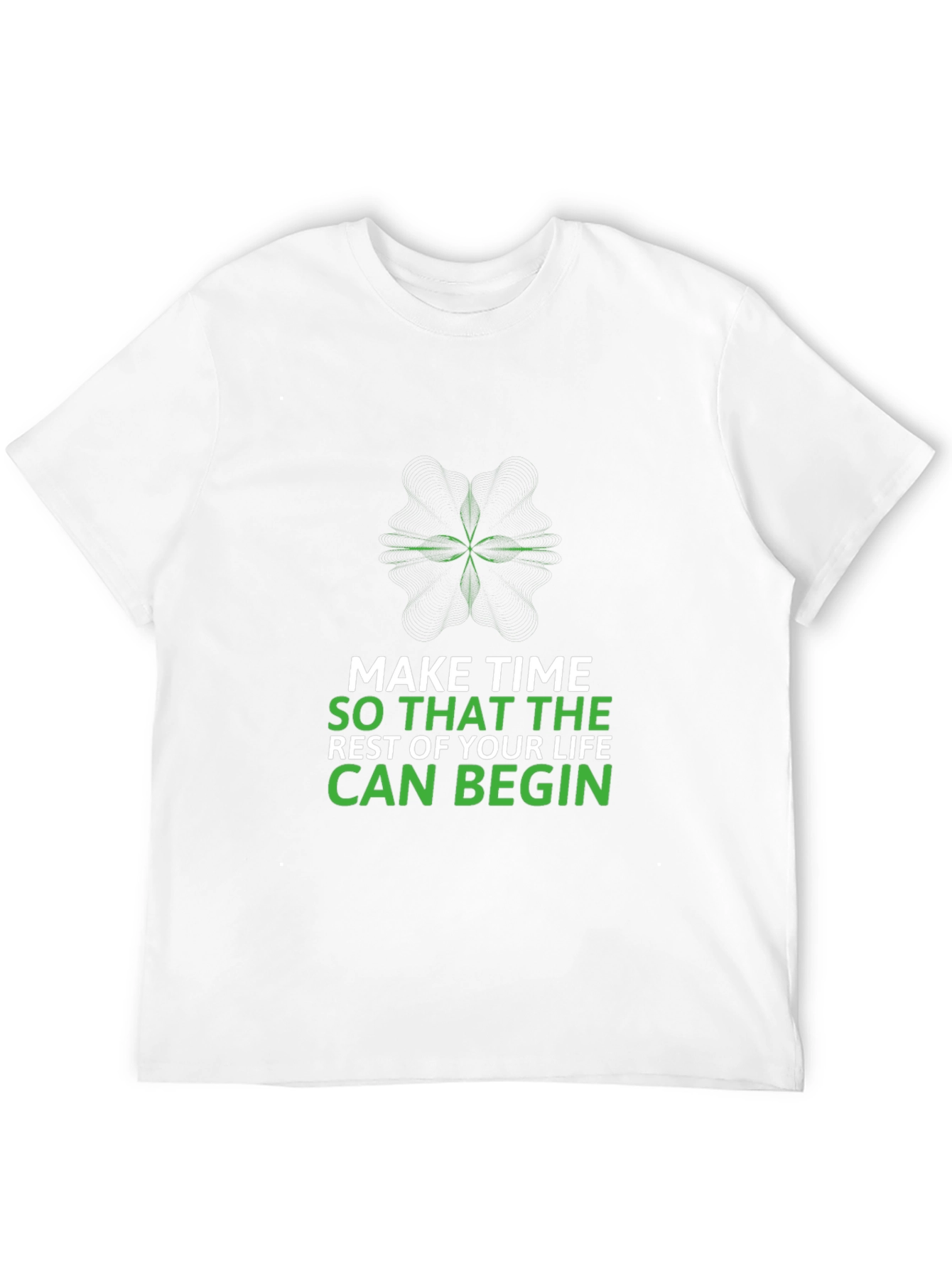 Make Time Graphic T-Shirt - Motivational Design