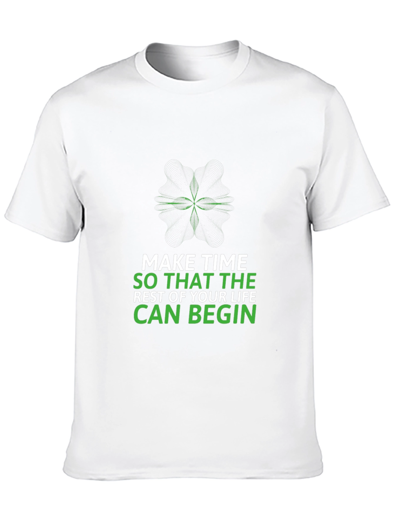 Make Time Graphic T-Shirt - Motivational Design