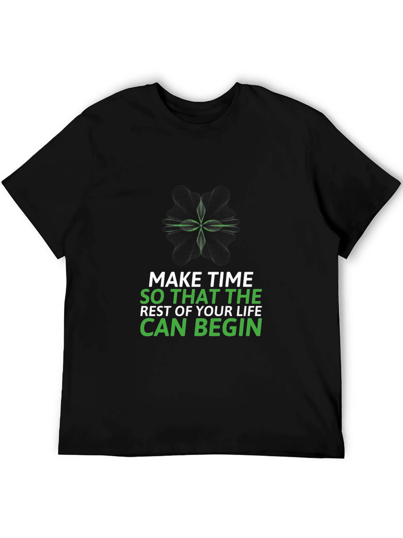 Make Time Graphic T-Shirt - Motivational Design
