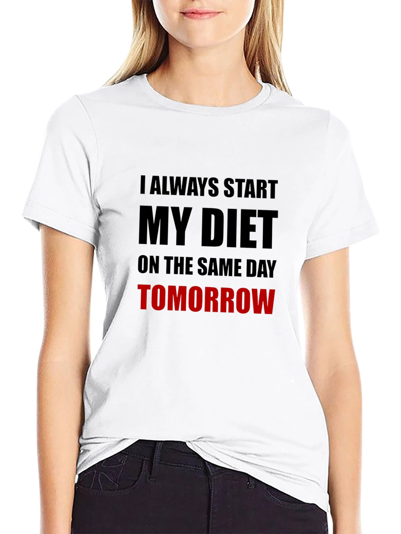 Diet Starts Tomorrow Graphic T-Shirt