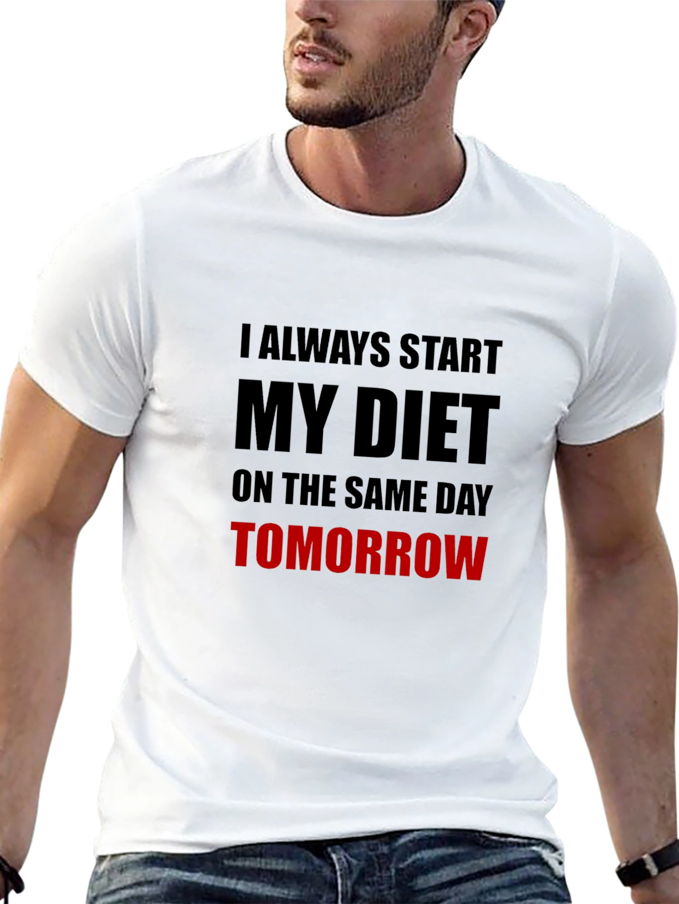 Diet Starts Tomorrow Graphic T-Shirt