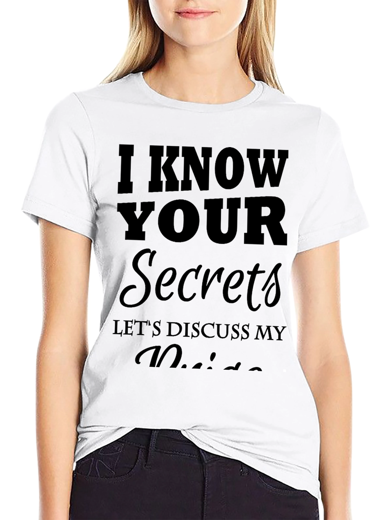 I Know Your Secrets Mens Black Graphic Tee