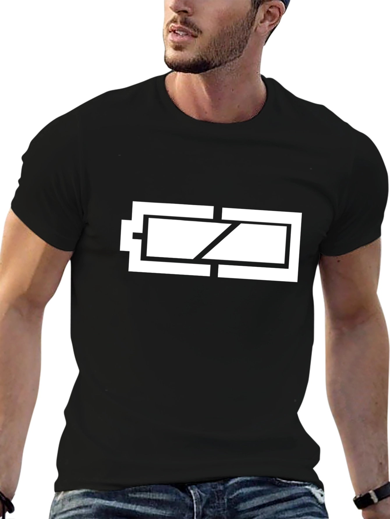 Low Battery Graphic Tee - Black