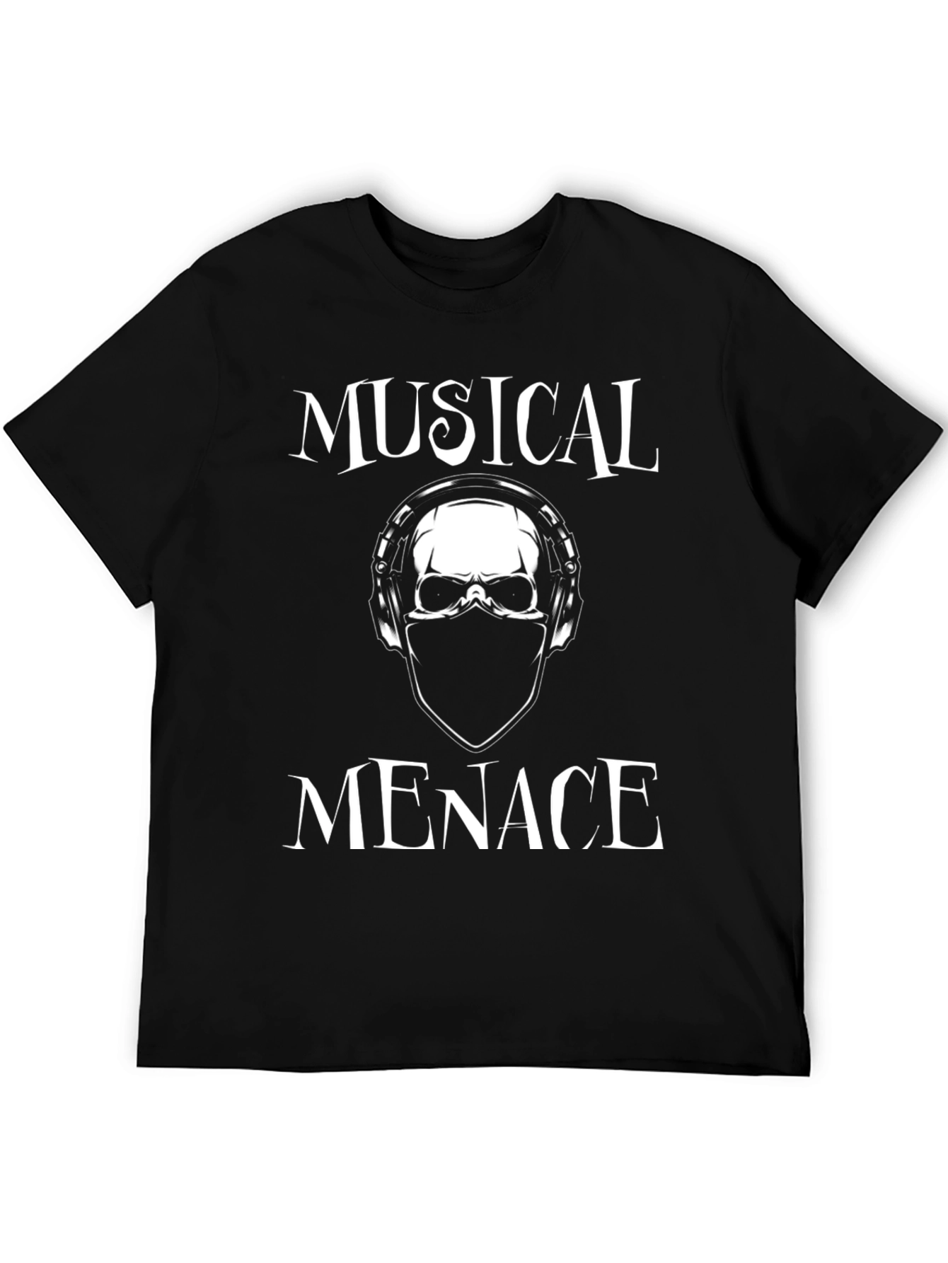 Musical Menace Skull Graphic T-Shirt