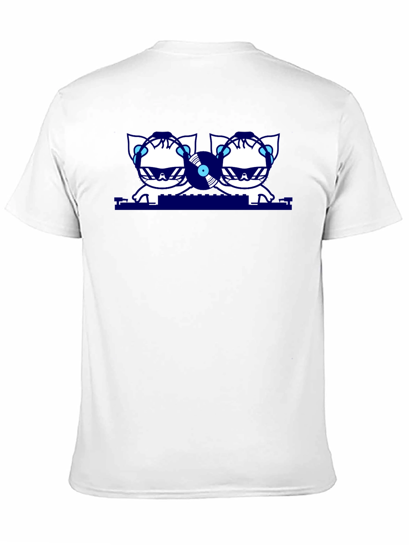 DJ Cats Graphic T-Shirt - Black