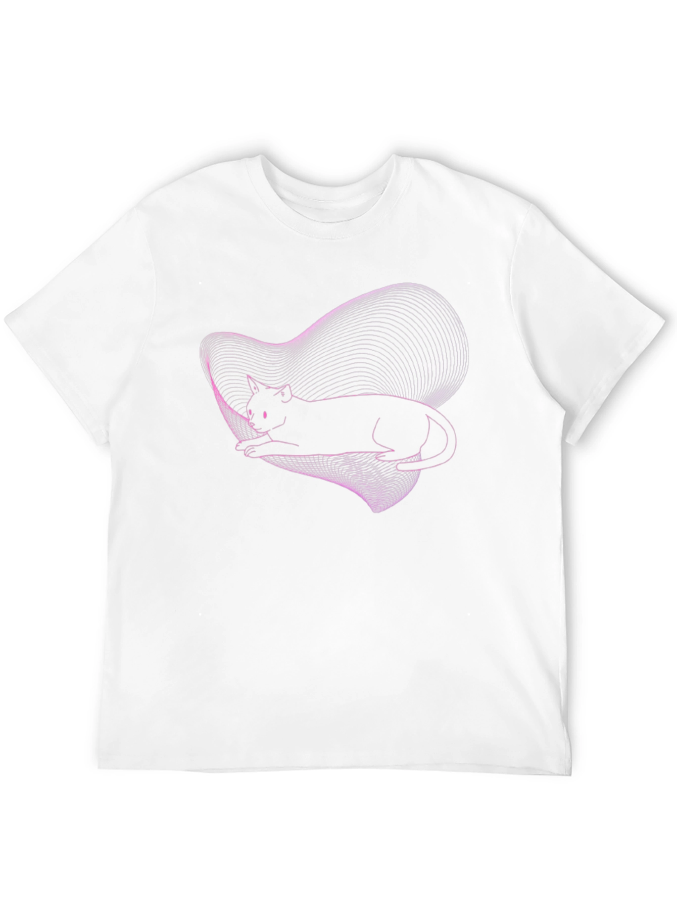 Abstract Cat Tee - Black Graphic T-Shirt