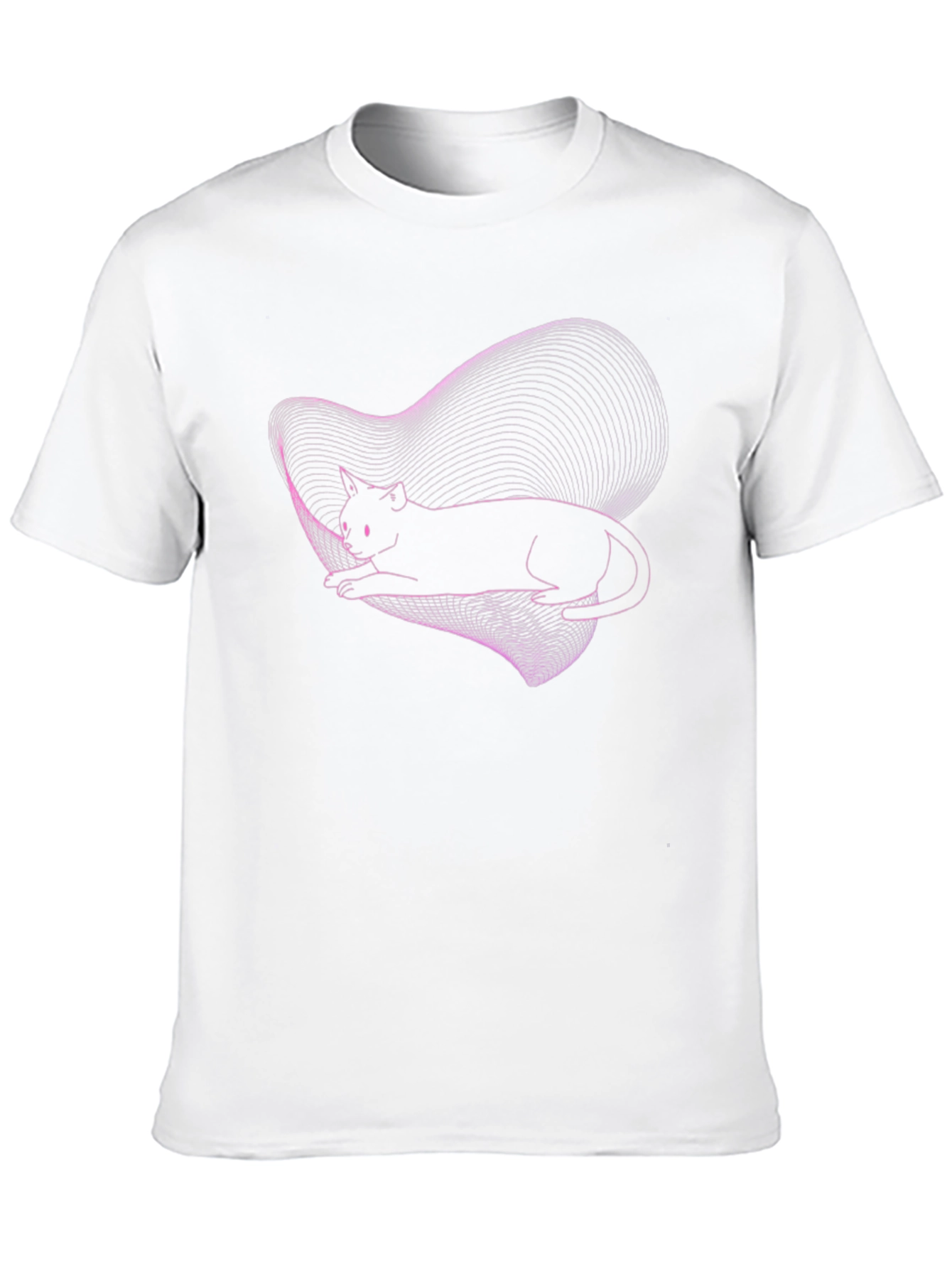 Abstract Cat Tee - Black Graphic T-Shirt