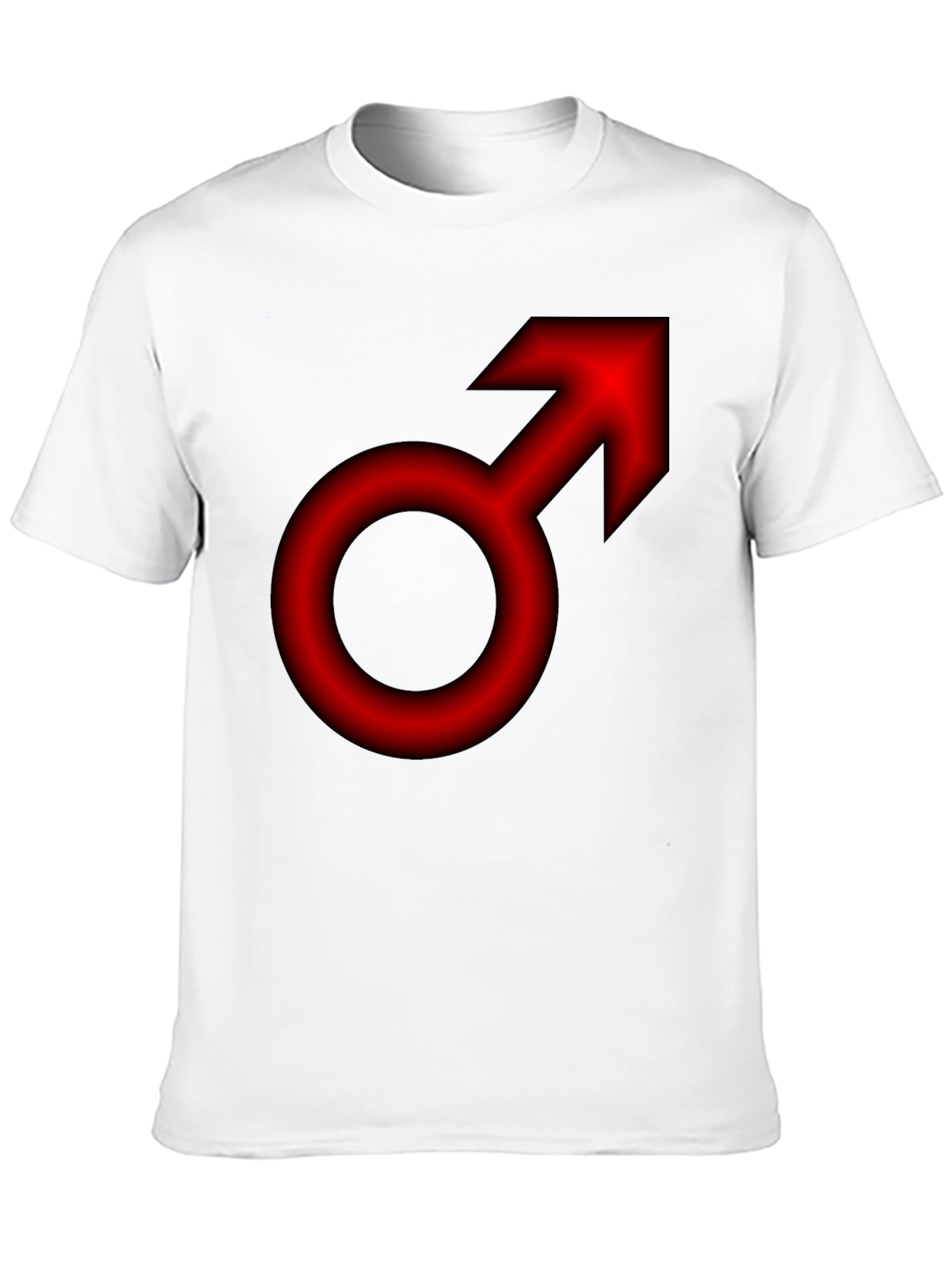 Bold Red Mars Symbol T-Shirt - Classic Gender Icon