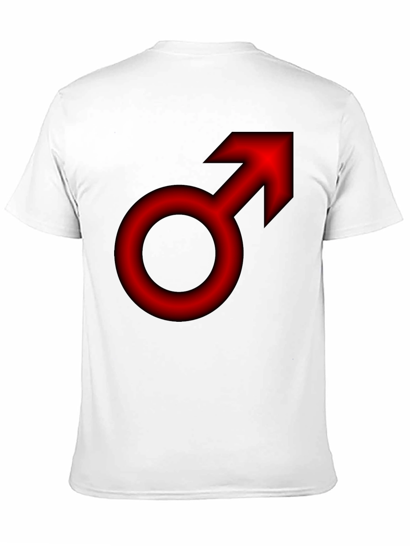 Bold Red Mars Symbol T-Shirt - Classic Gender Icon