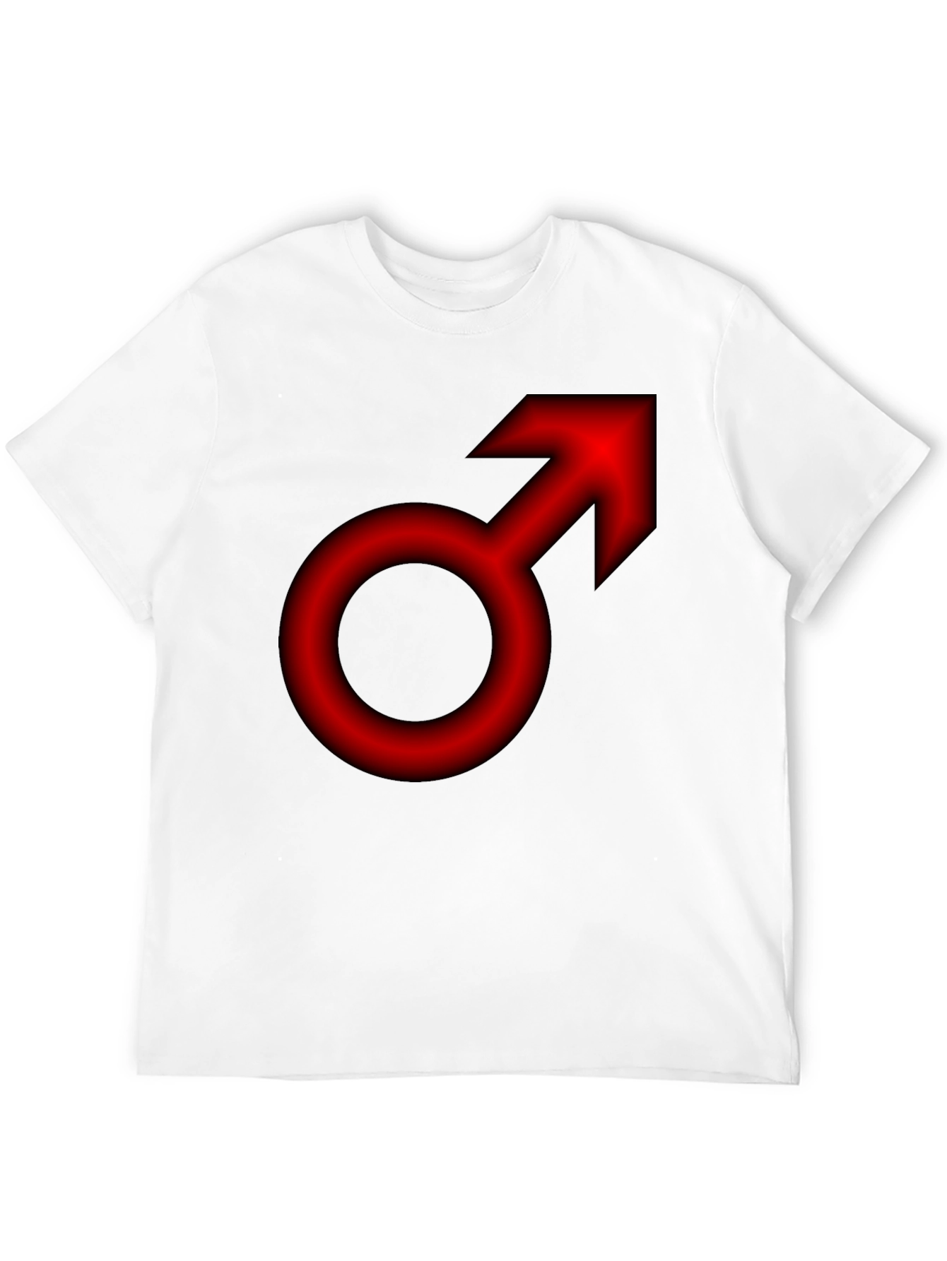 Bold Red Mars Symbol T-Shirt - Classic Gender Icon