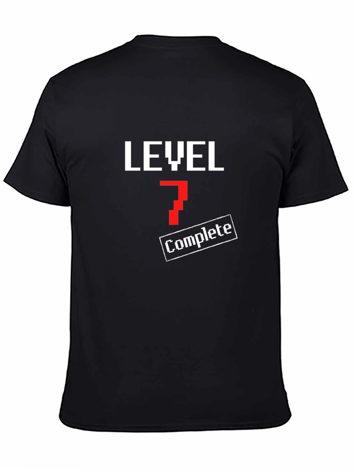 Level 7 Complete Black T-Shirt - Gamer Style
