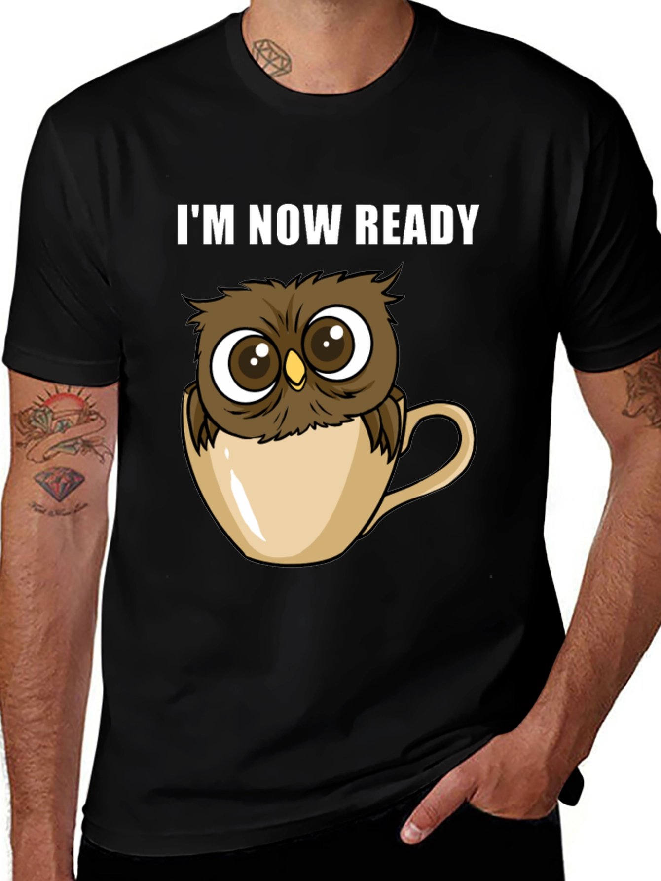Owl Ready T-Shirt - Cute Cartoon Tee