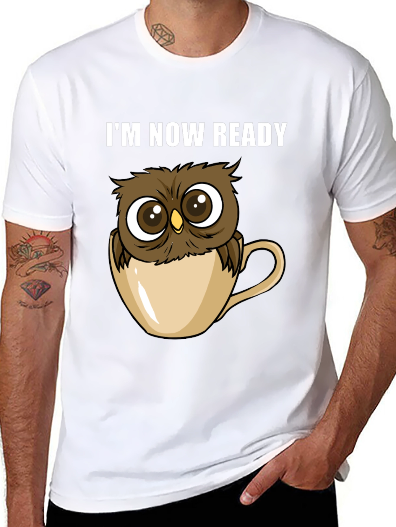 Owl Ready T-Shirt - Cute Cartoon Tee