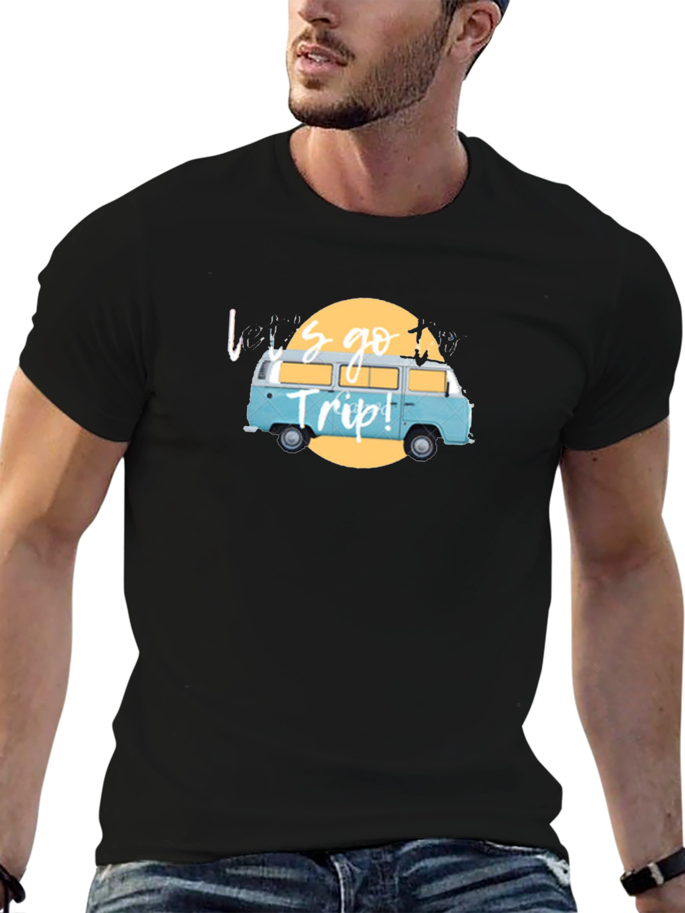 Lets Go Trip! Graphic T-Shirt - Black