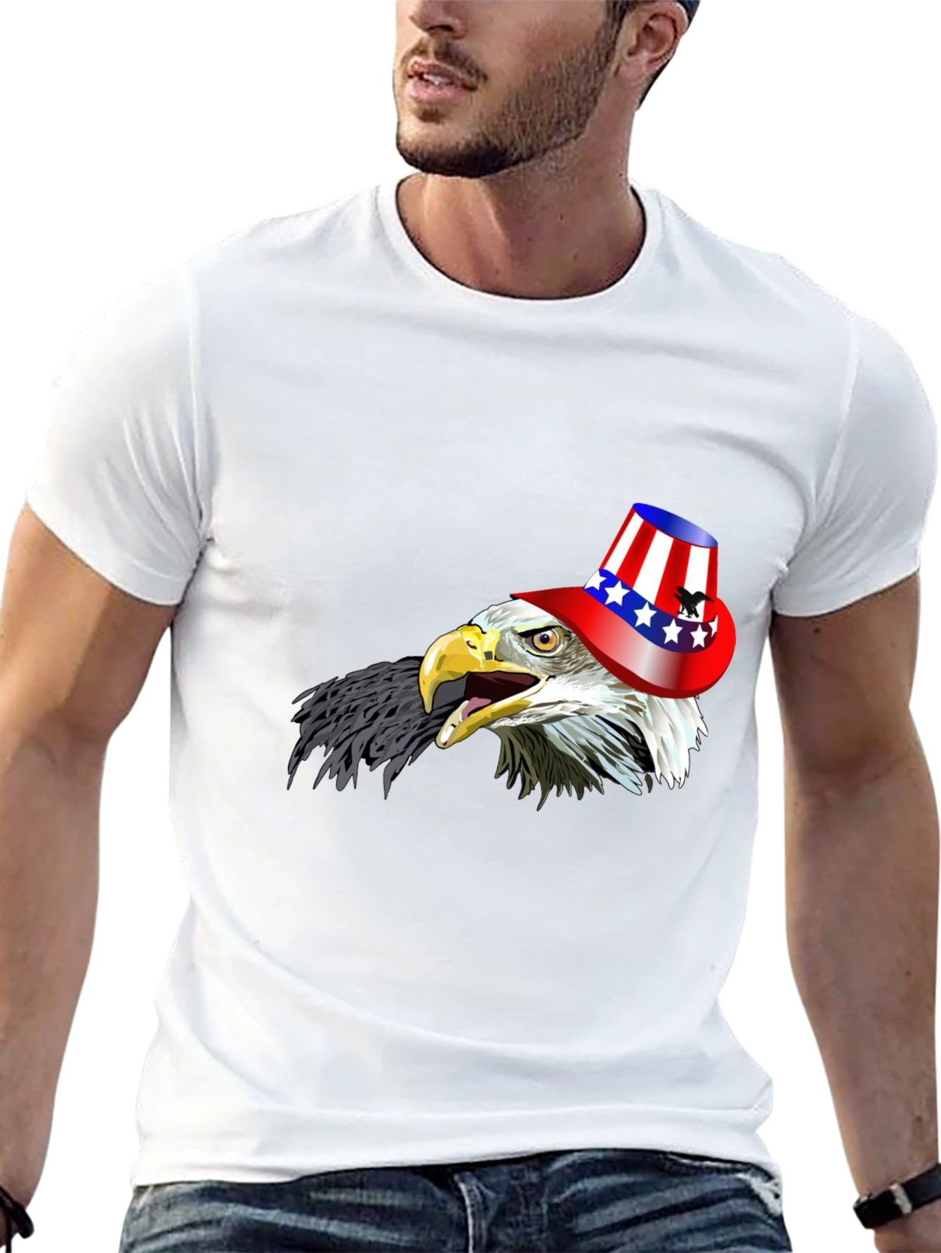 Eagle USA Hat Graphic T-Shirt