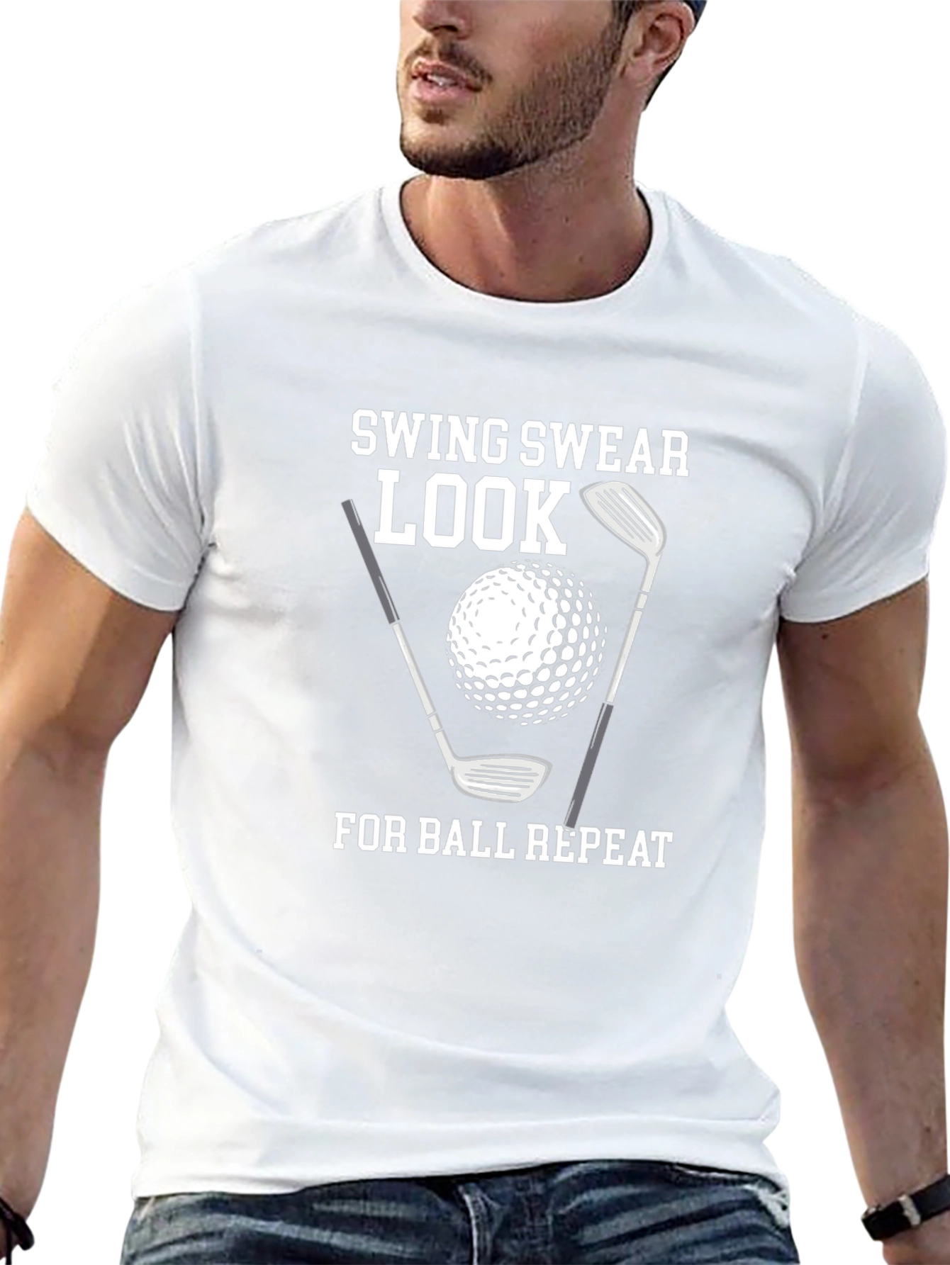 Swing Swear Look T-Shirt Golf Tee