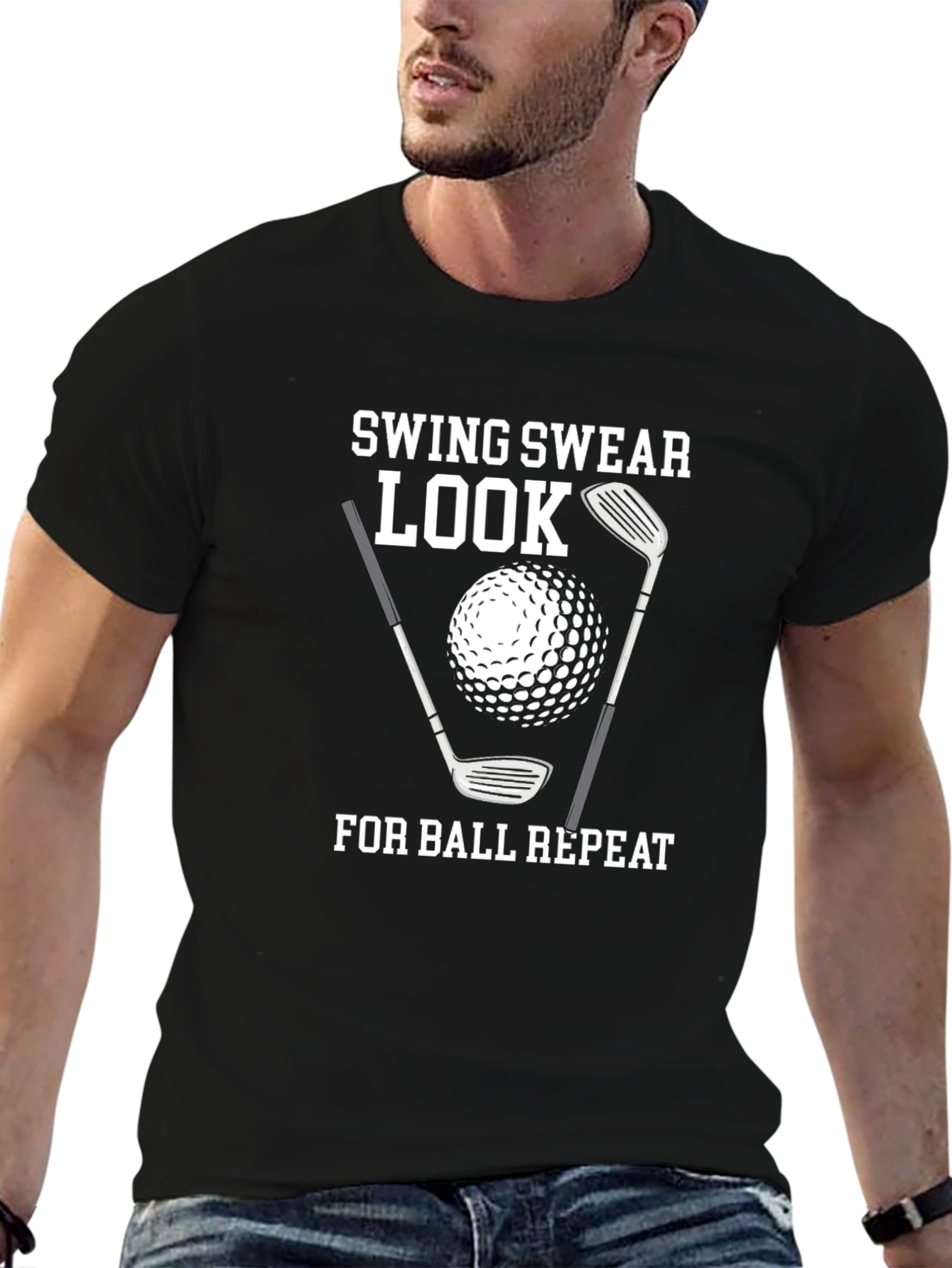Swing Swear Look T-Shirt Golf Tee