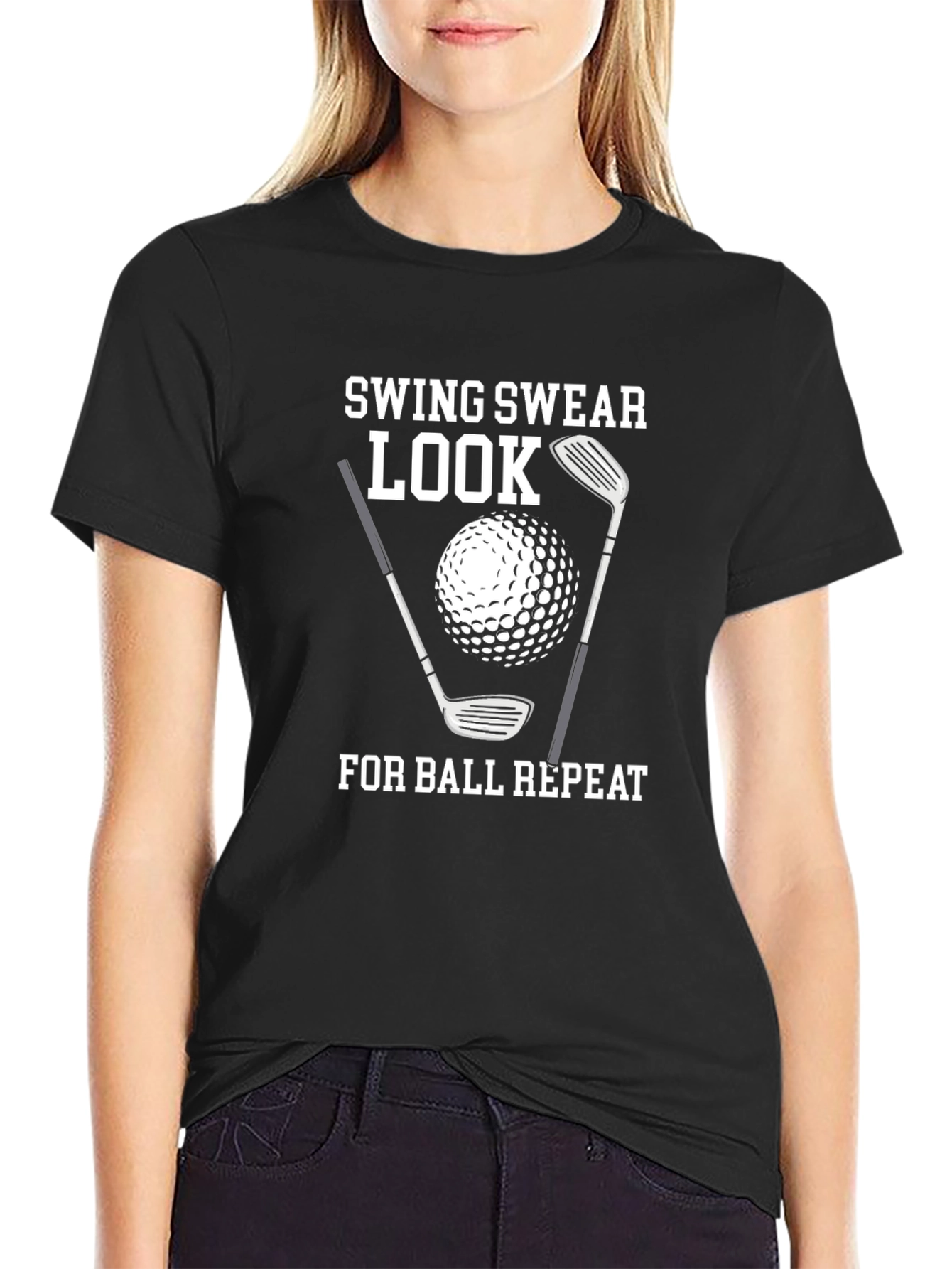 Swing Swear Look T-Shirt Golf Tee