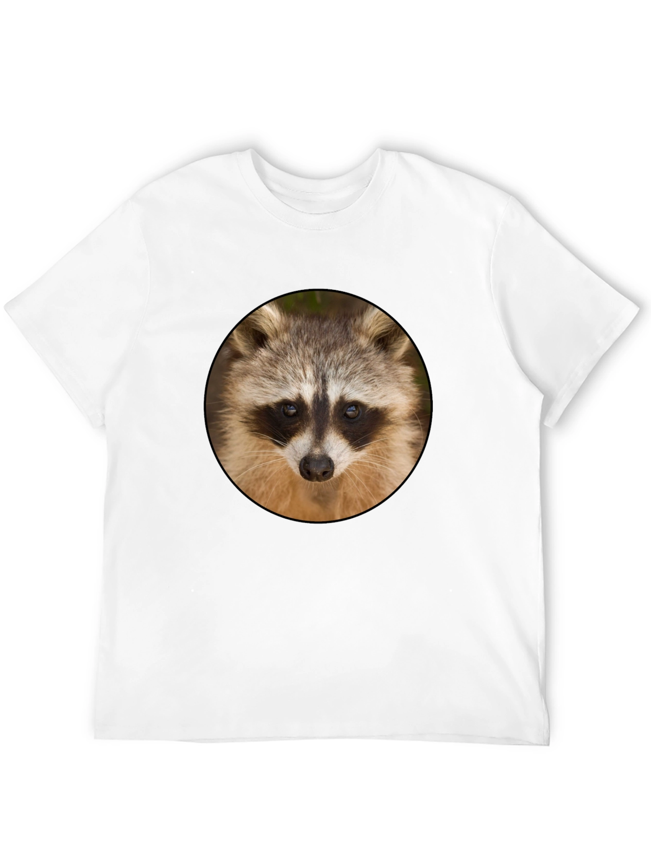 Raccoon Graphic Print Crew Neck T-Shirt