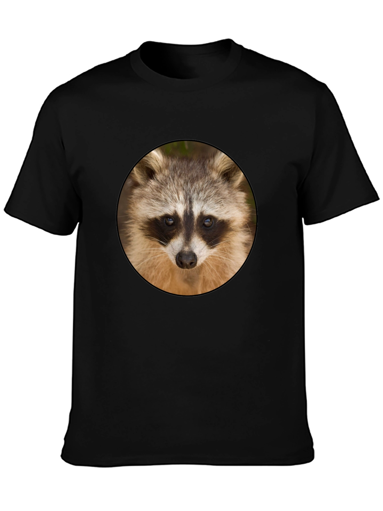Raccoon Graphic Print Crew Neck T-Shirt