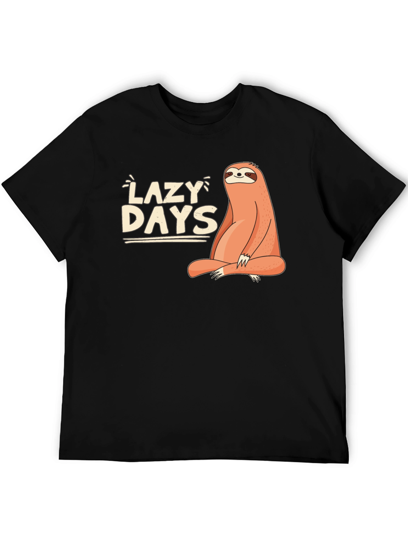 Lazy Days Sloth Graphic Tee - Relaxed Fit