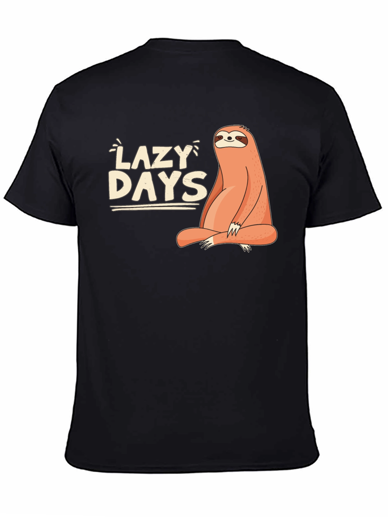 Lazy Days Sloth Graphic Tee - Relaxed Fit
