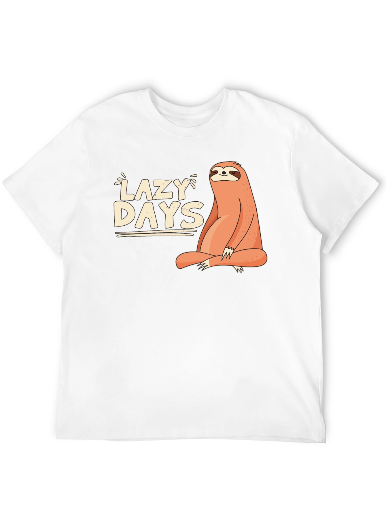 Lazy Days Sloth Graphic Tee - Relaxed Fit
