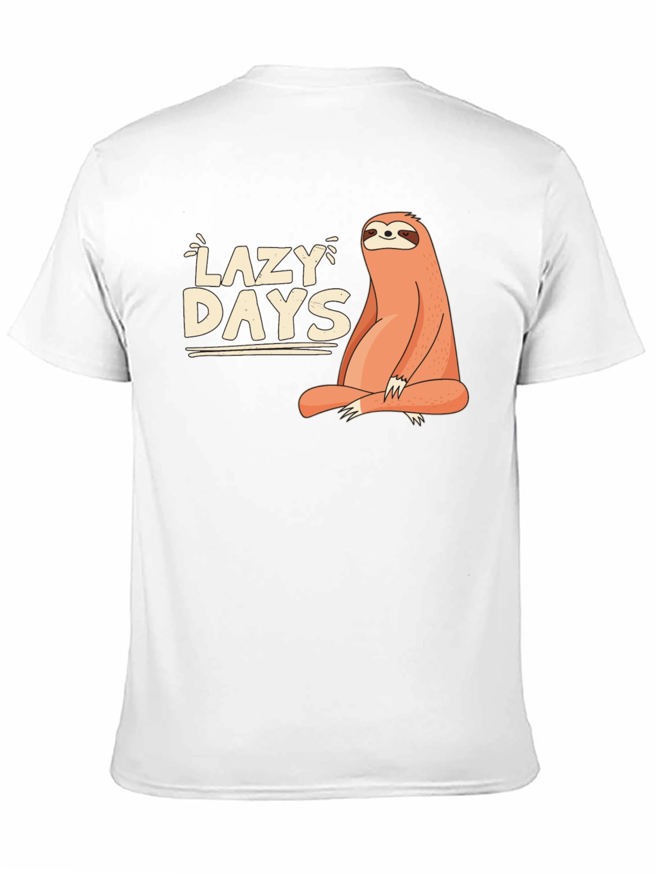 Lazy Days Sloth Graphic Tee - Relaxed Fit